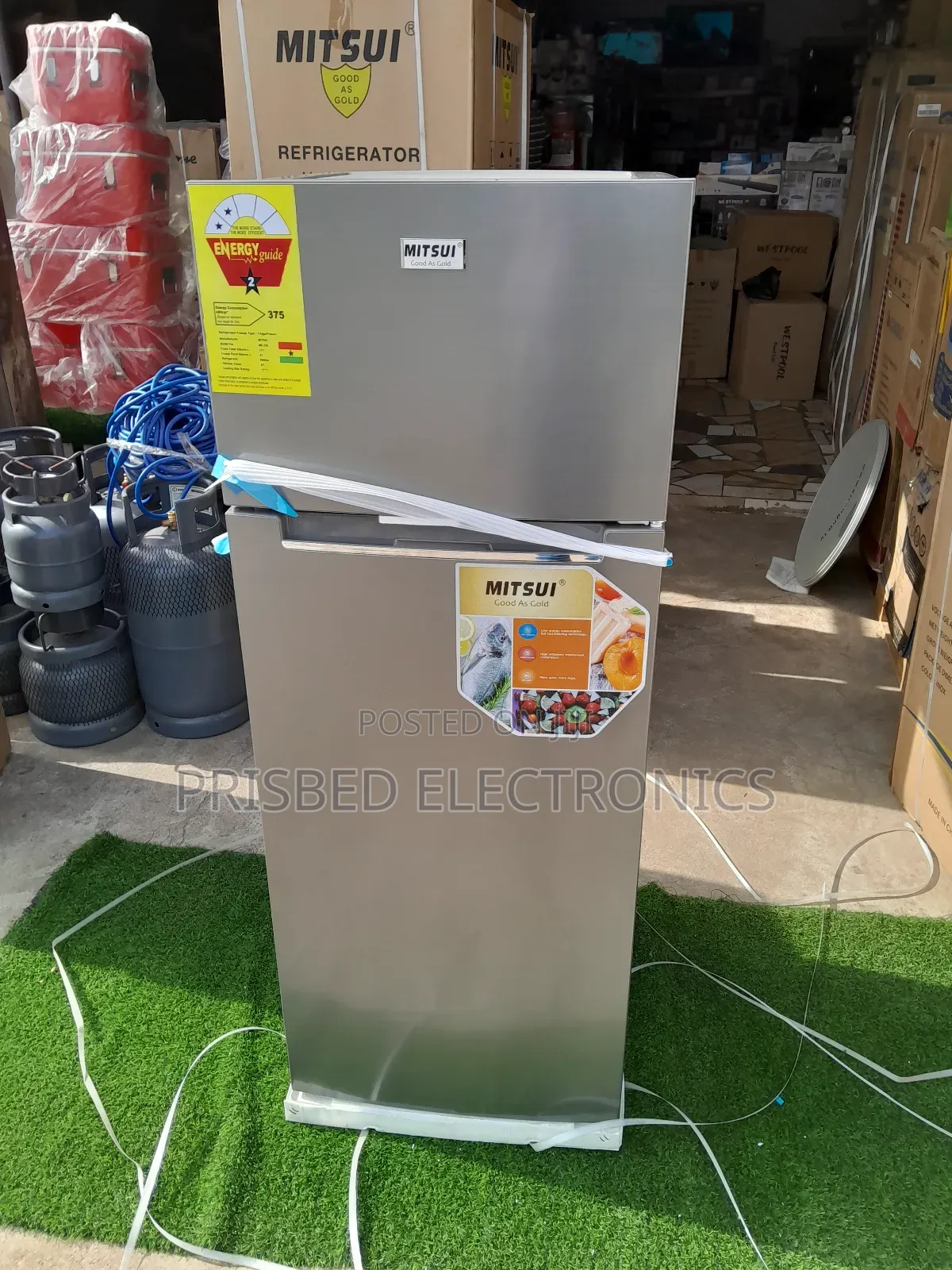 #Mitsui Double Door Fridge 212 Litres Top Freezer