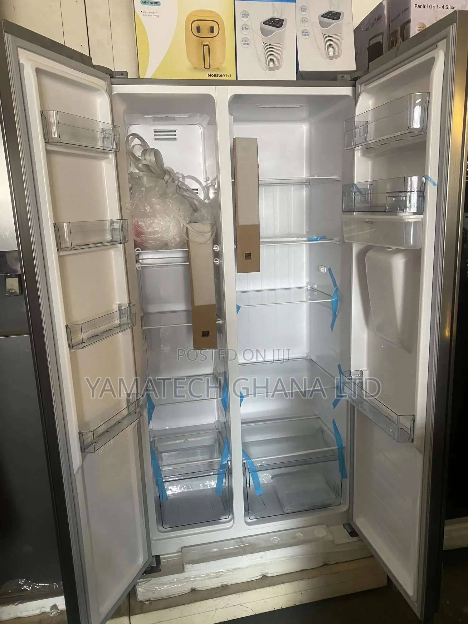 TCL Side by Side Fridge With Dispenser - 508litres-P520sbn
