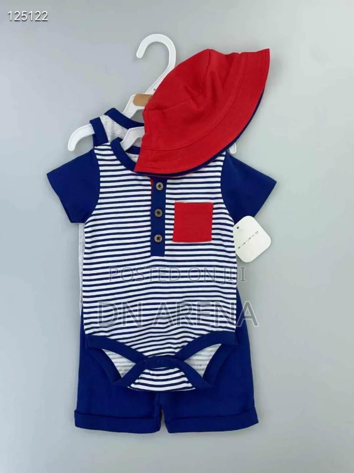Organic Cotton Baby Boys 4pc Gift Set T-Shirt Shorts Hat