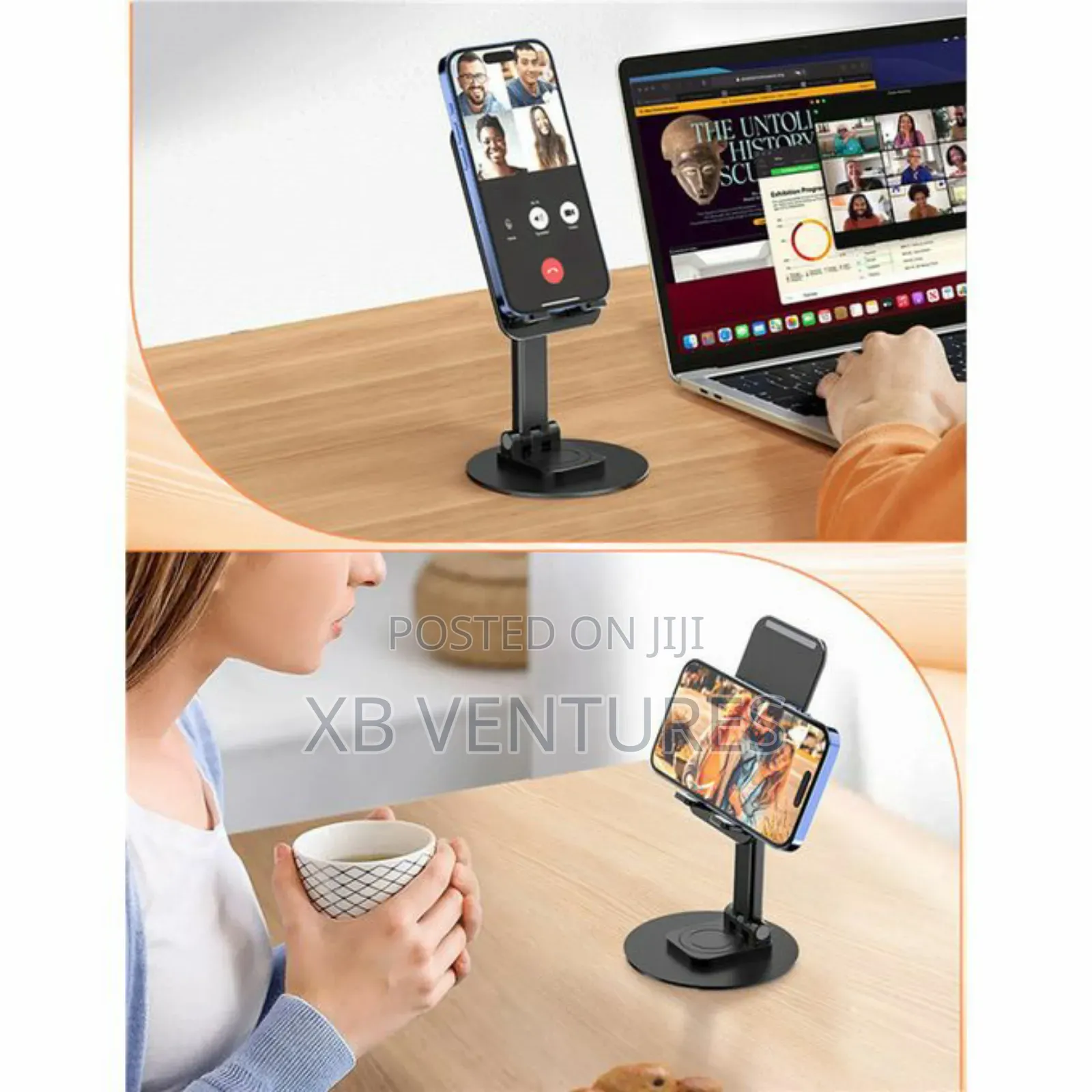 Swivel Ultra-Light Desktop Metal Tablet/Phone Stand