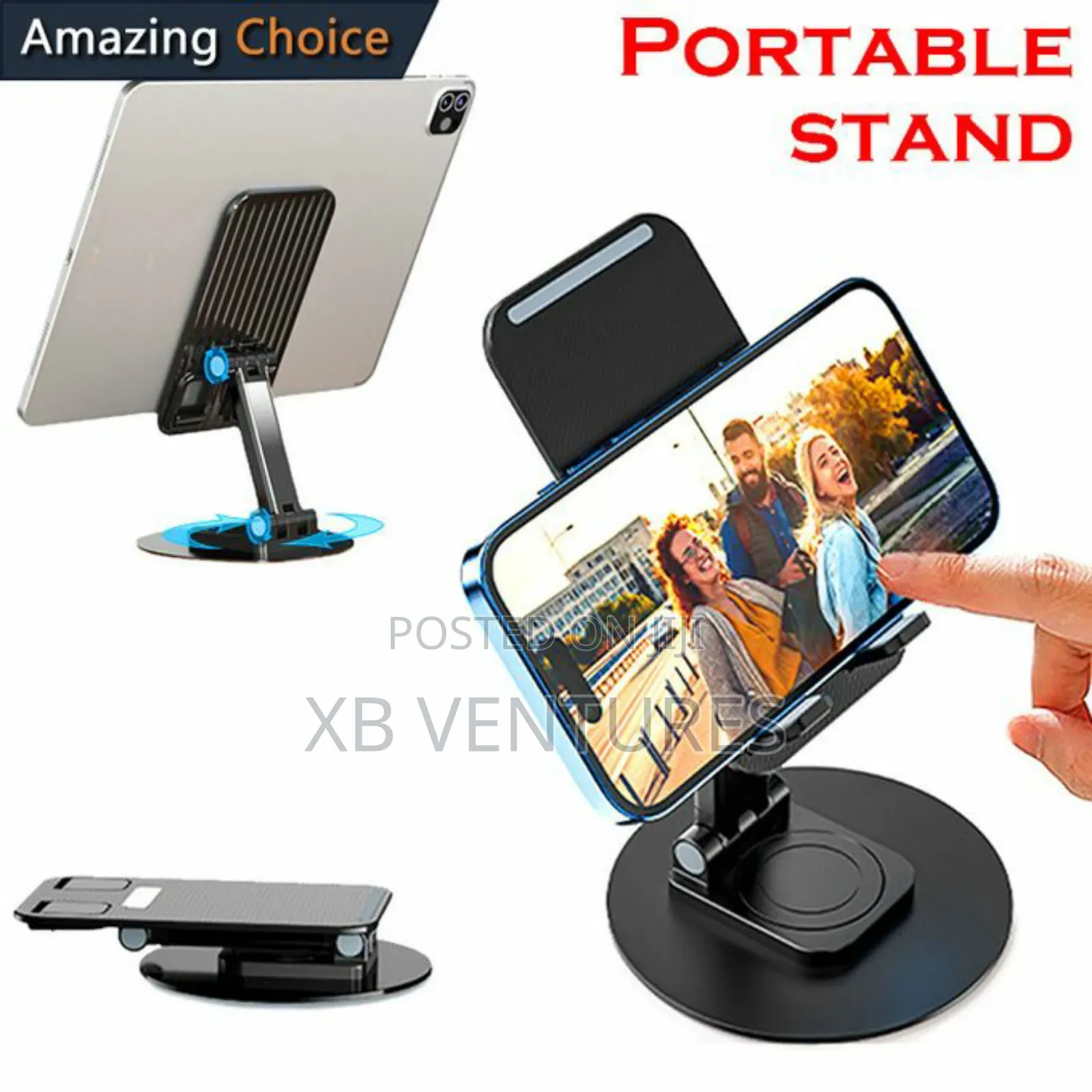 Swivel Ultra-Light Desktop Metal Tablet/Phone Stand