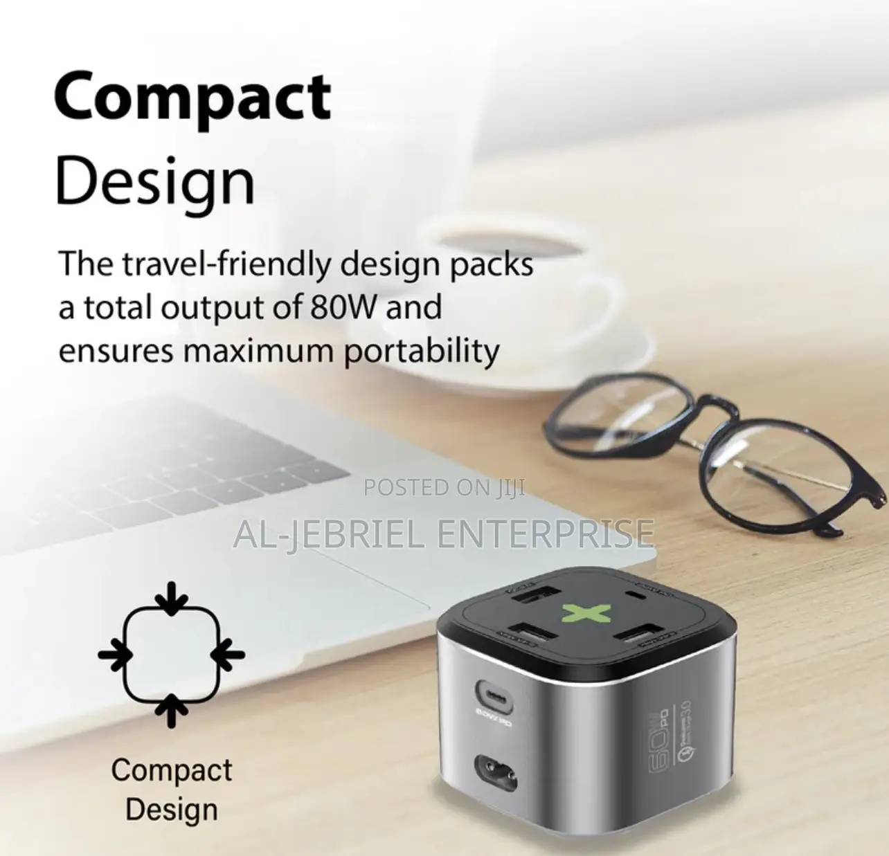 Promate POWERCUBE-PD80 80W QC 3.0 Multiport Charging Station