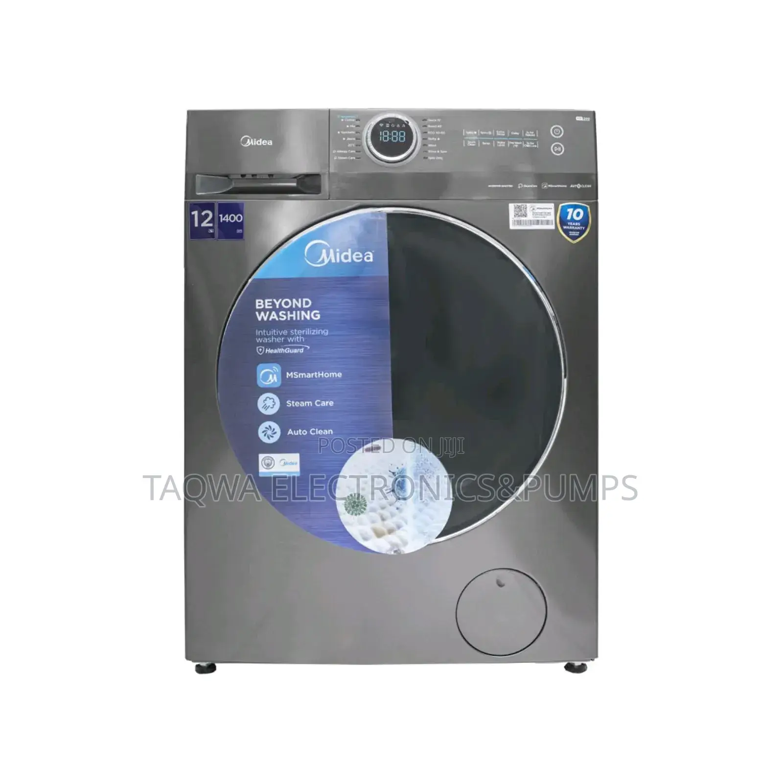 Steam Care ==Front Load 12kg Midea Washing Machine