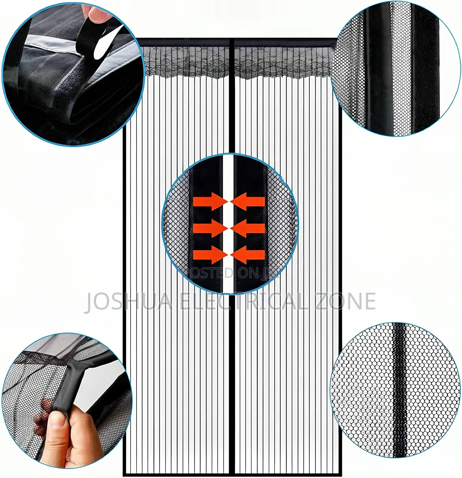 Magnetic Screen Door Mesh Handsfree Insect Barrier for Doors