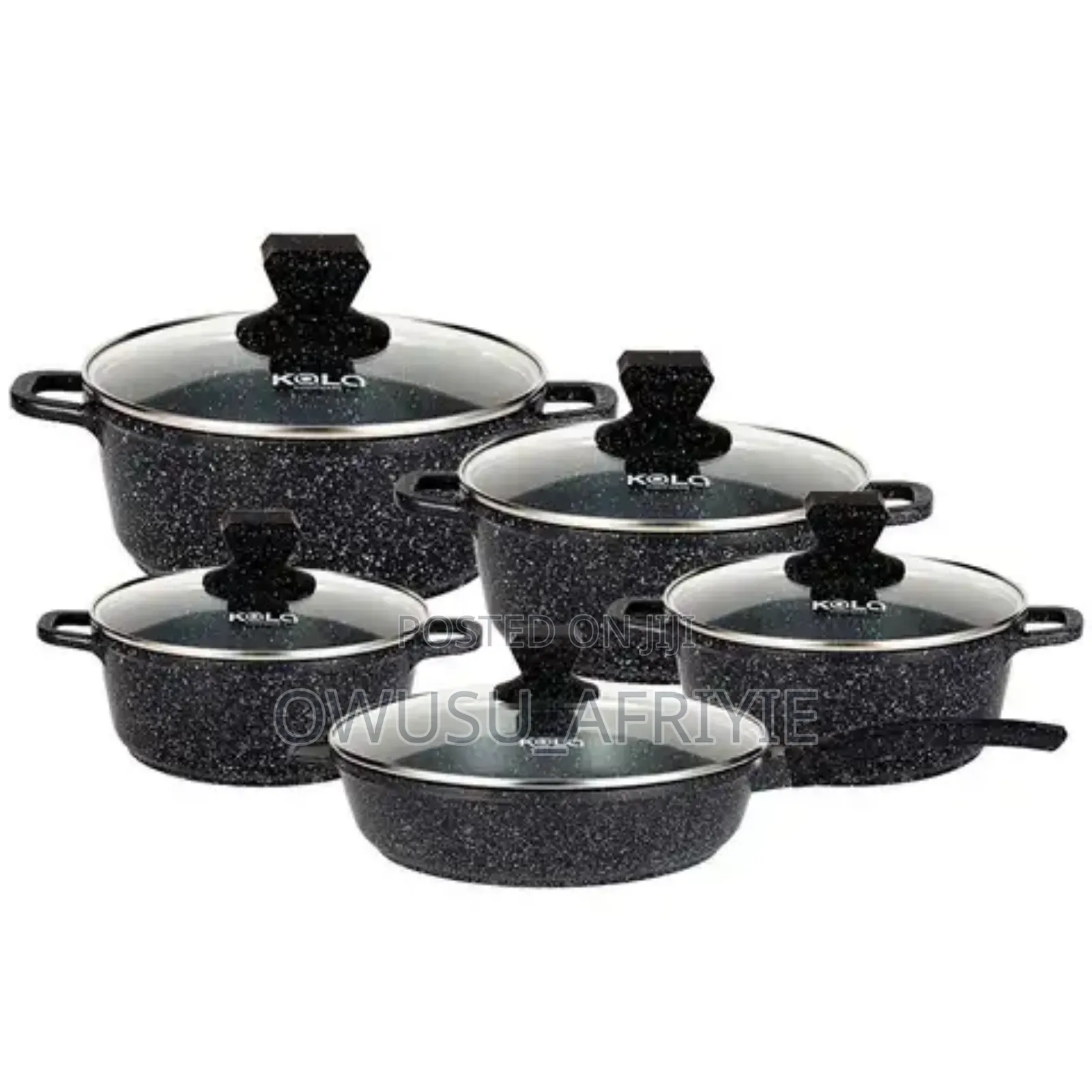 10pcs Kala Nonstick Cookware Set Induction Set Granite