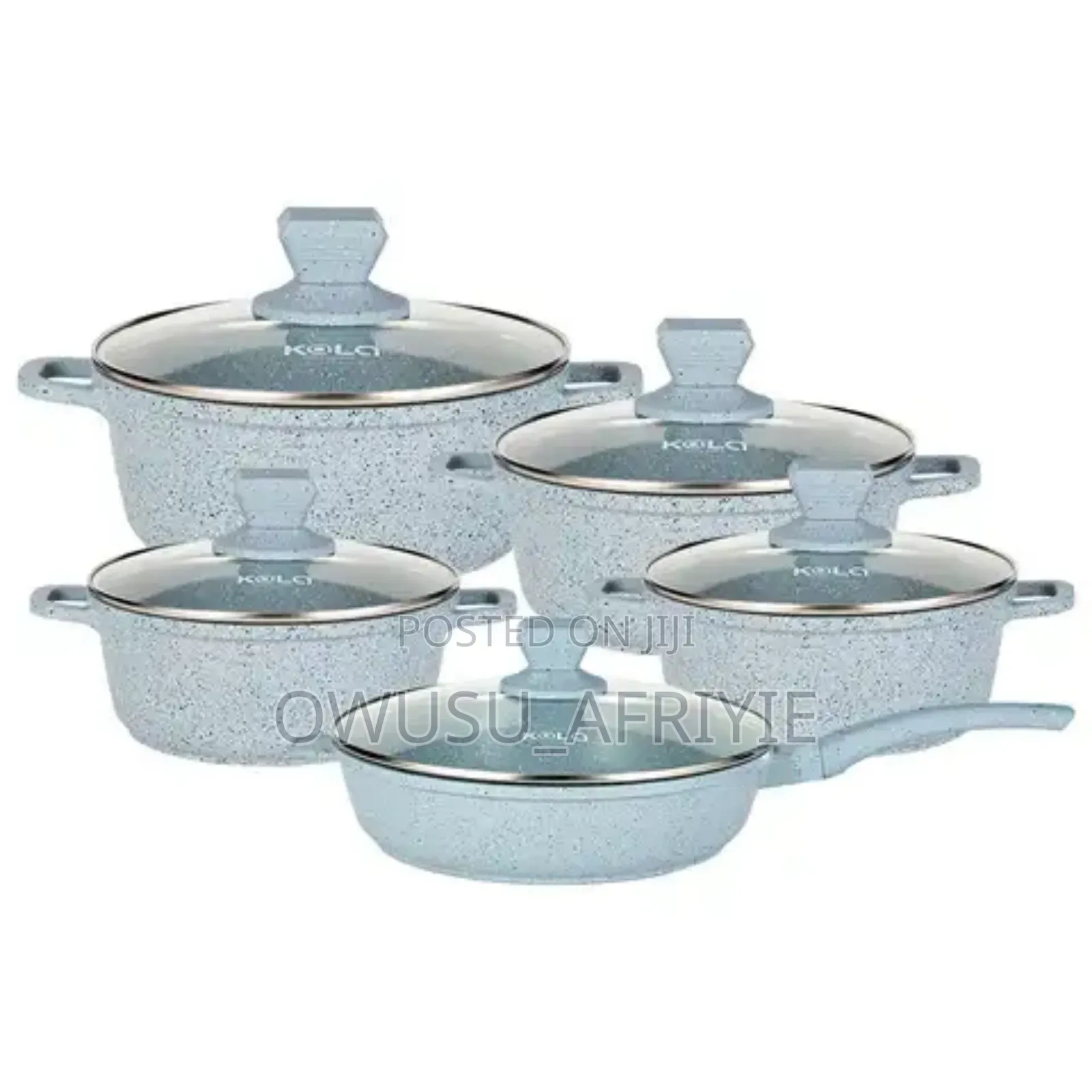 10pcs Kala Nonstick Cookware Set Induction Set Granite