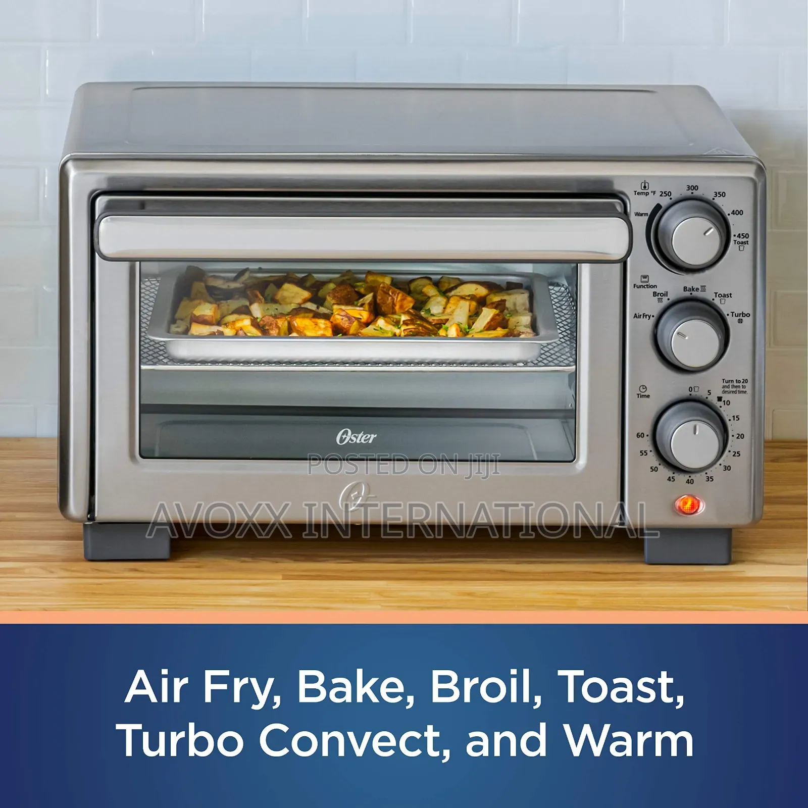 Oster Compact Countertop Oven With Air Fryer,Stainless Steel
