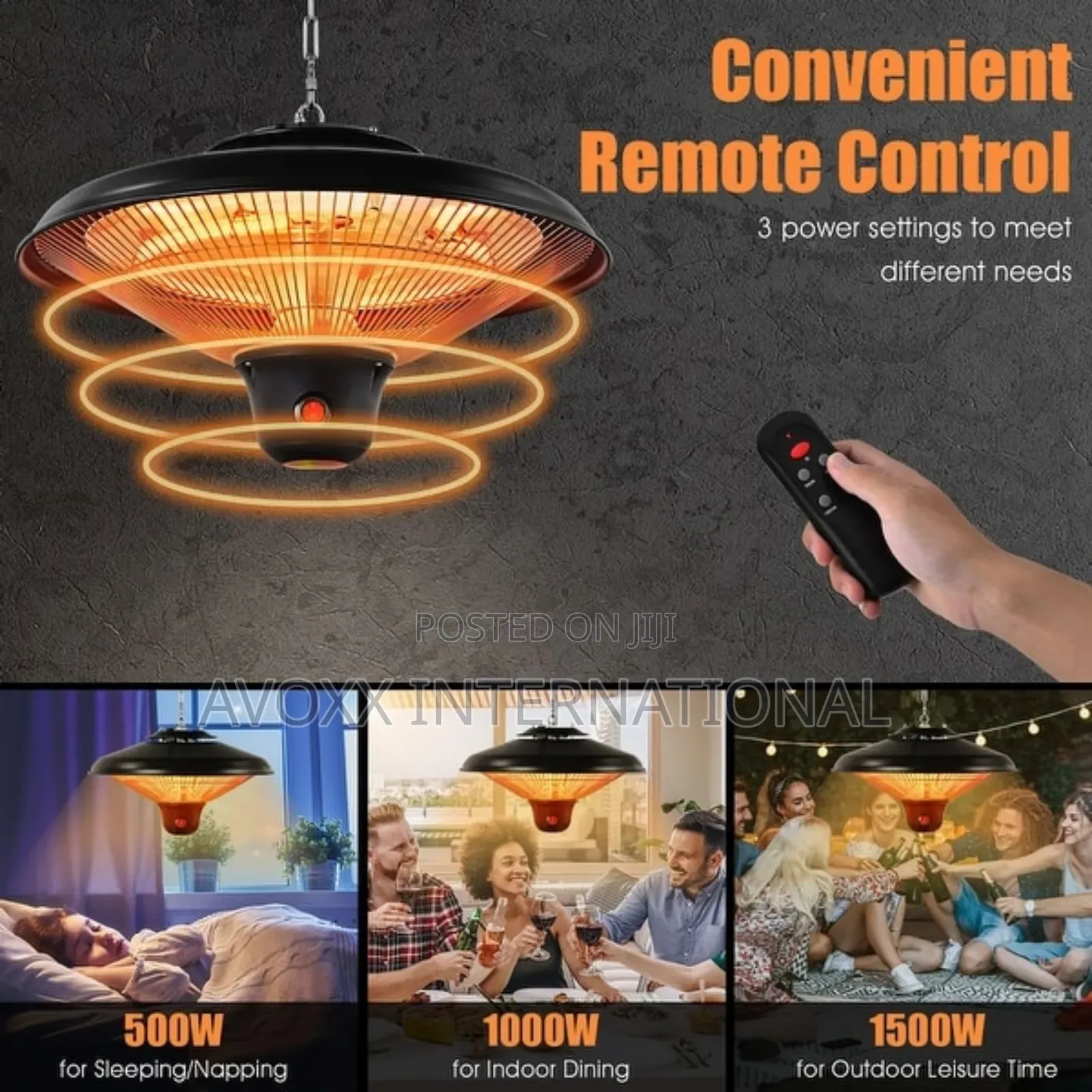 Costway Electric Hanging Ceiling Mounted Infrared Heater