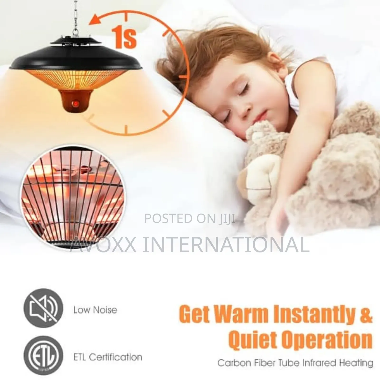Costway Electric Hanging Ceiling Mounted Infrared Heater
