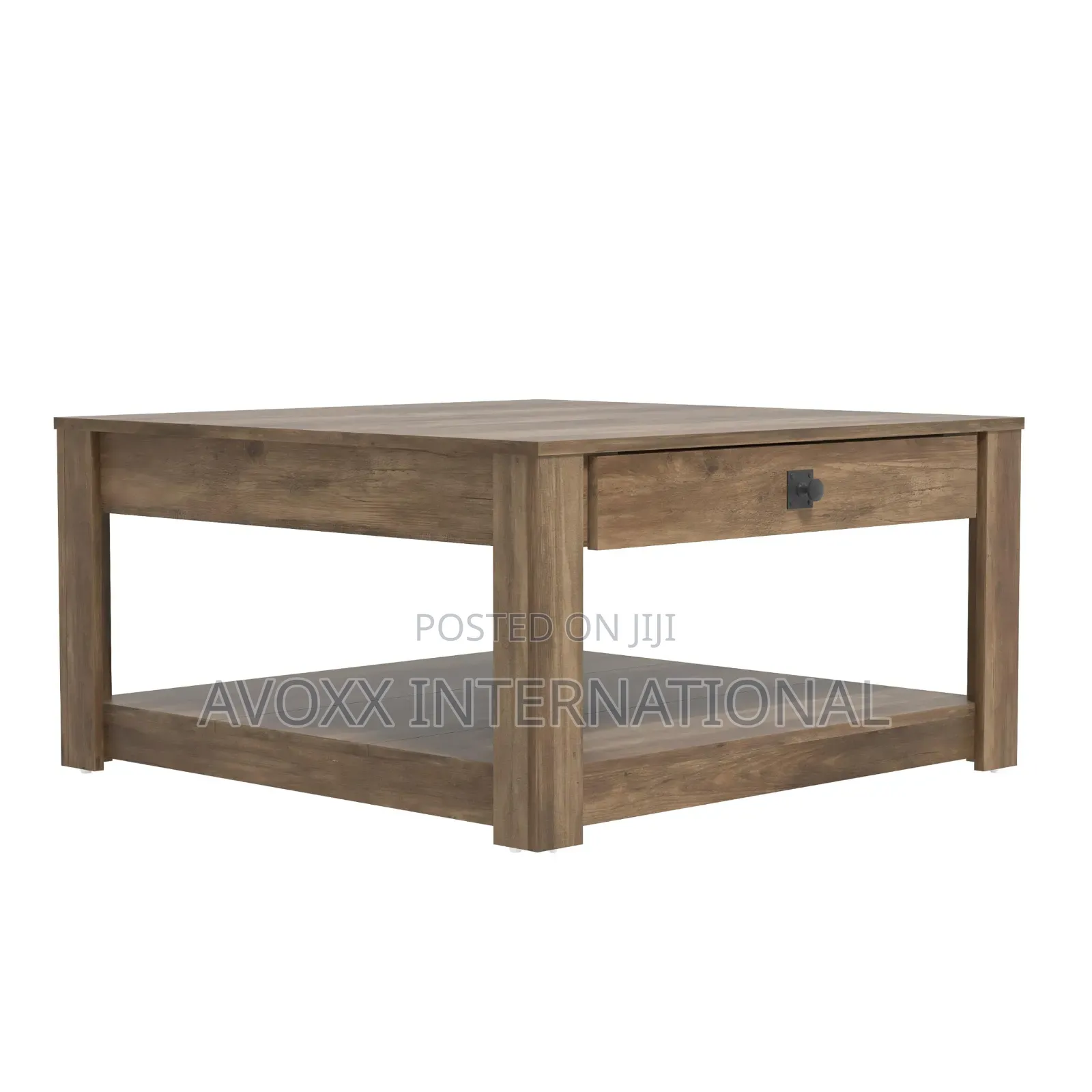 Galano Philia Square Modern Coffee Table With Storage Drawer
