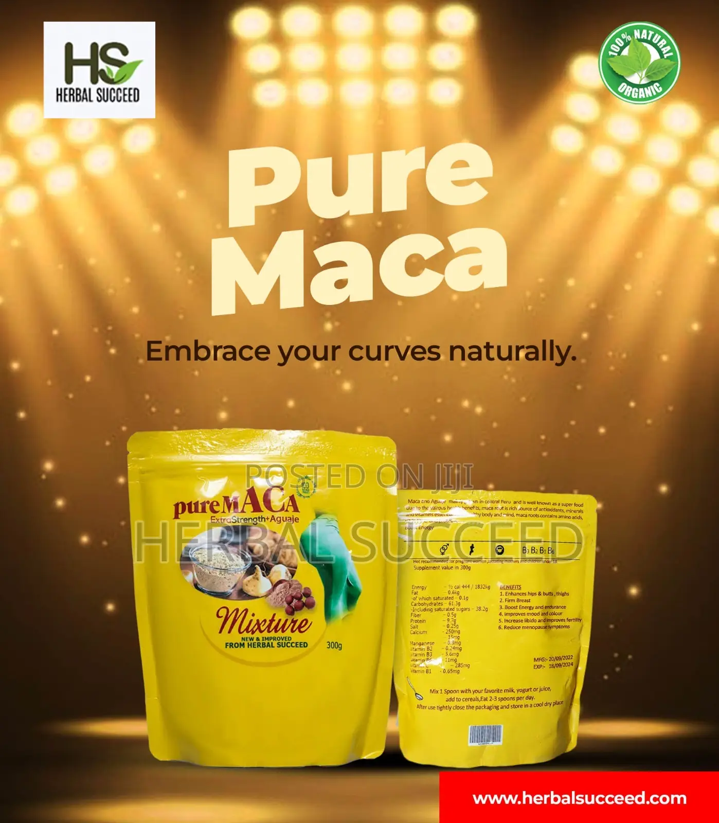 Herbalsucceed Pure Maca Powder