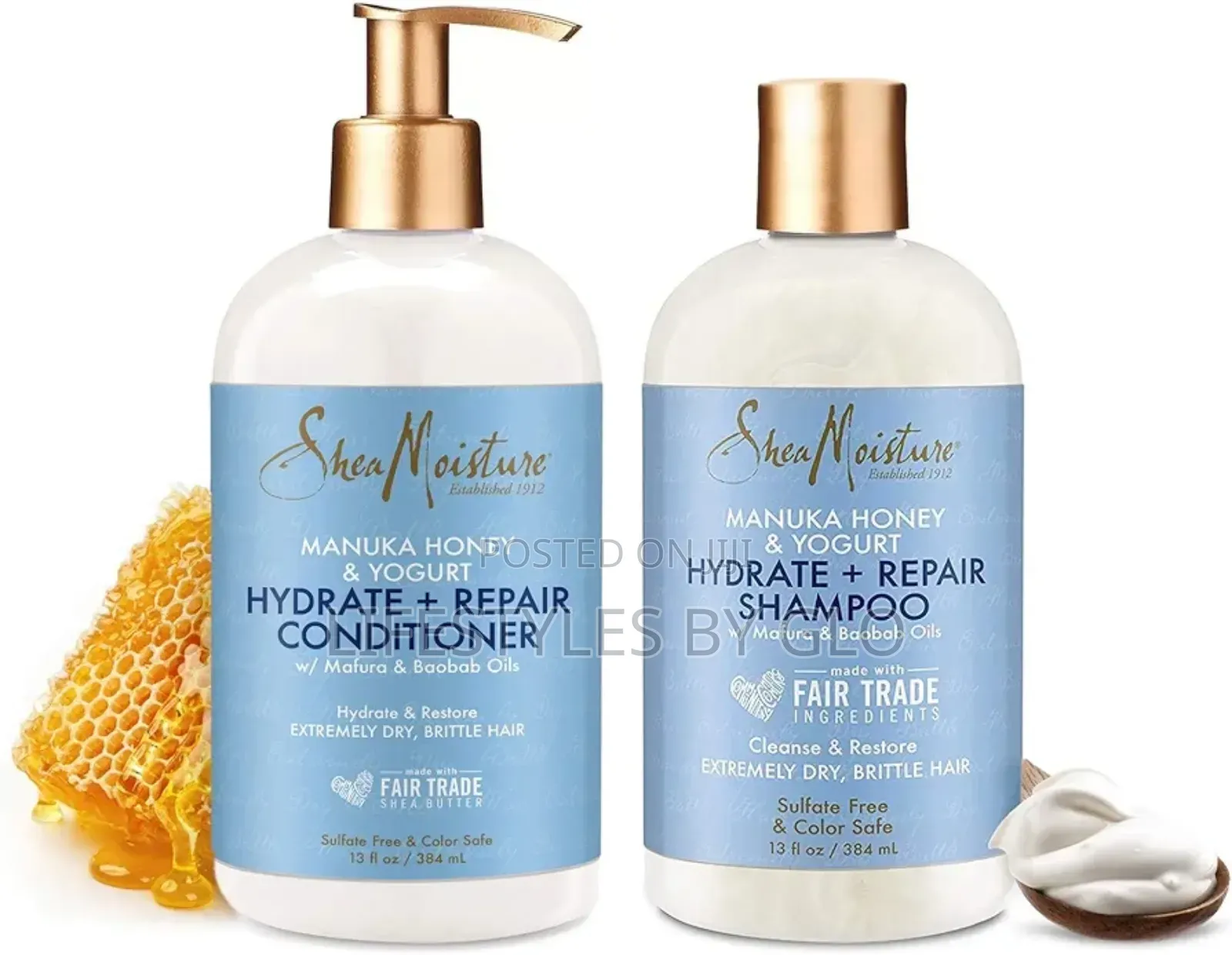 Shea Moisture Manuka Honey Yogurt Hydrate Repair Shampoo Set
