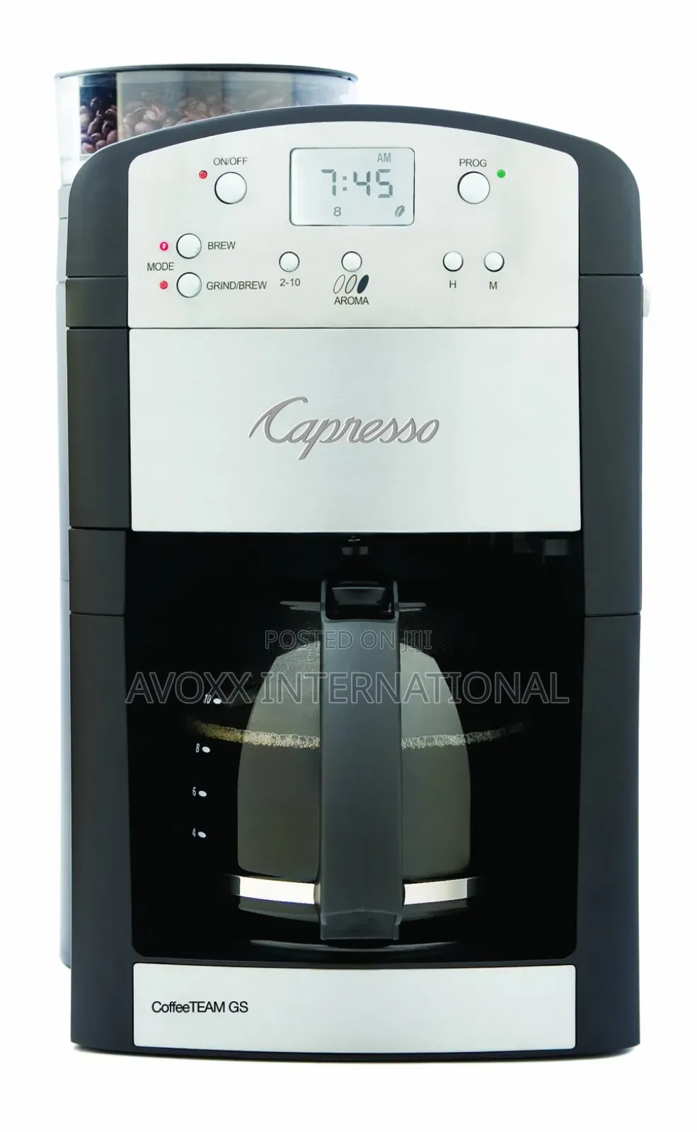 Capresso 464 10-Cup Digital Coffeemaker W/ Burr Grinder