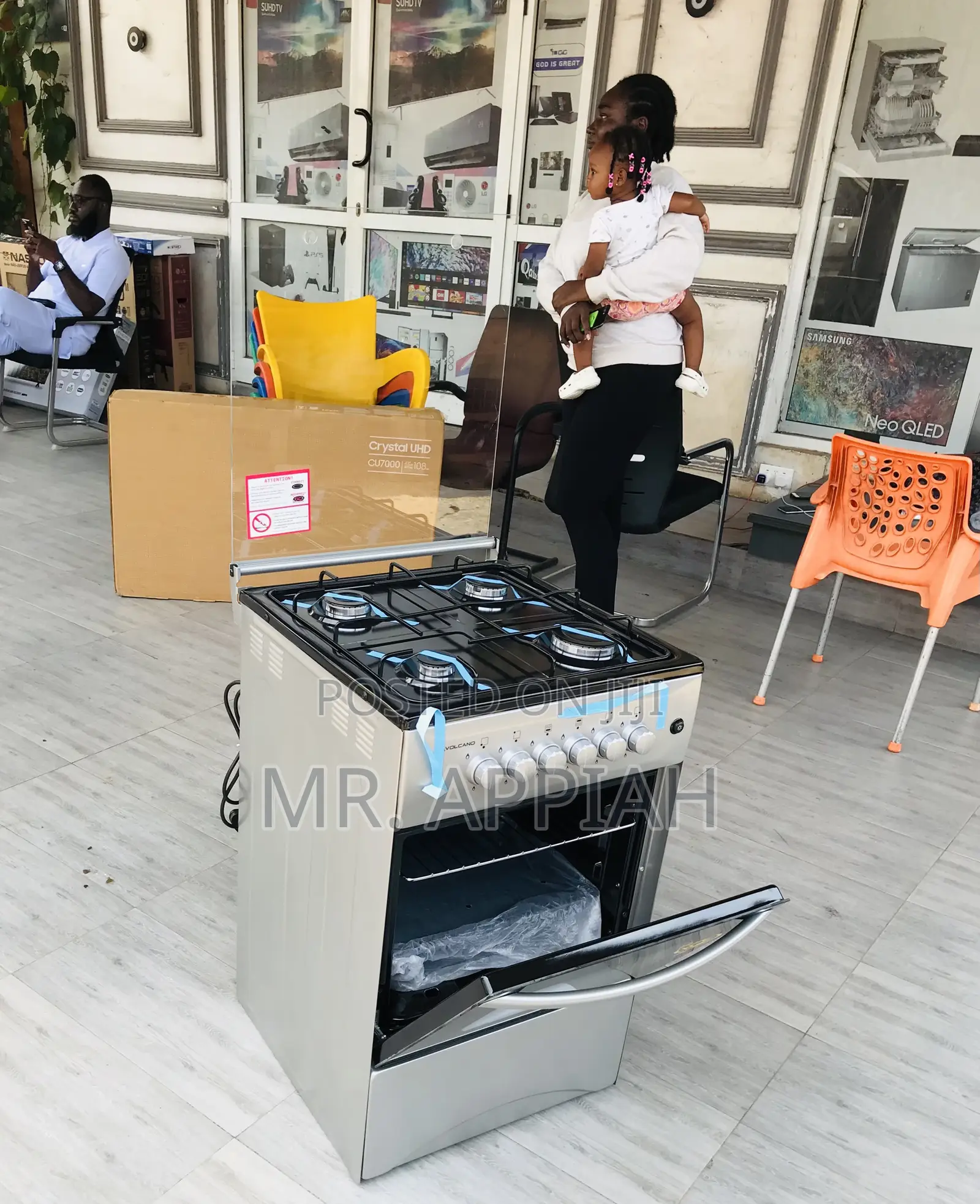 Choose Volcano 50x50 Gas Oven 4 Burner(Silver).
