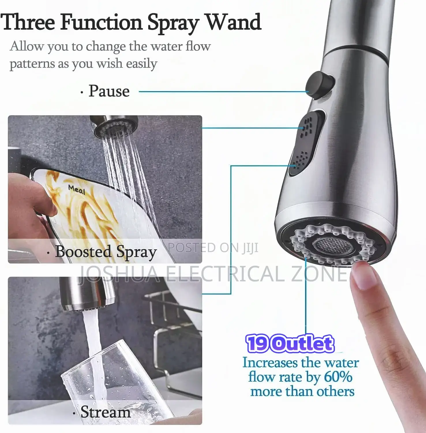 Pull Out Taps-kitchen Sink Taps, Basin,With 360 Swivel Spout