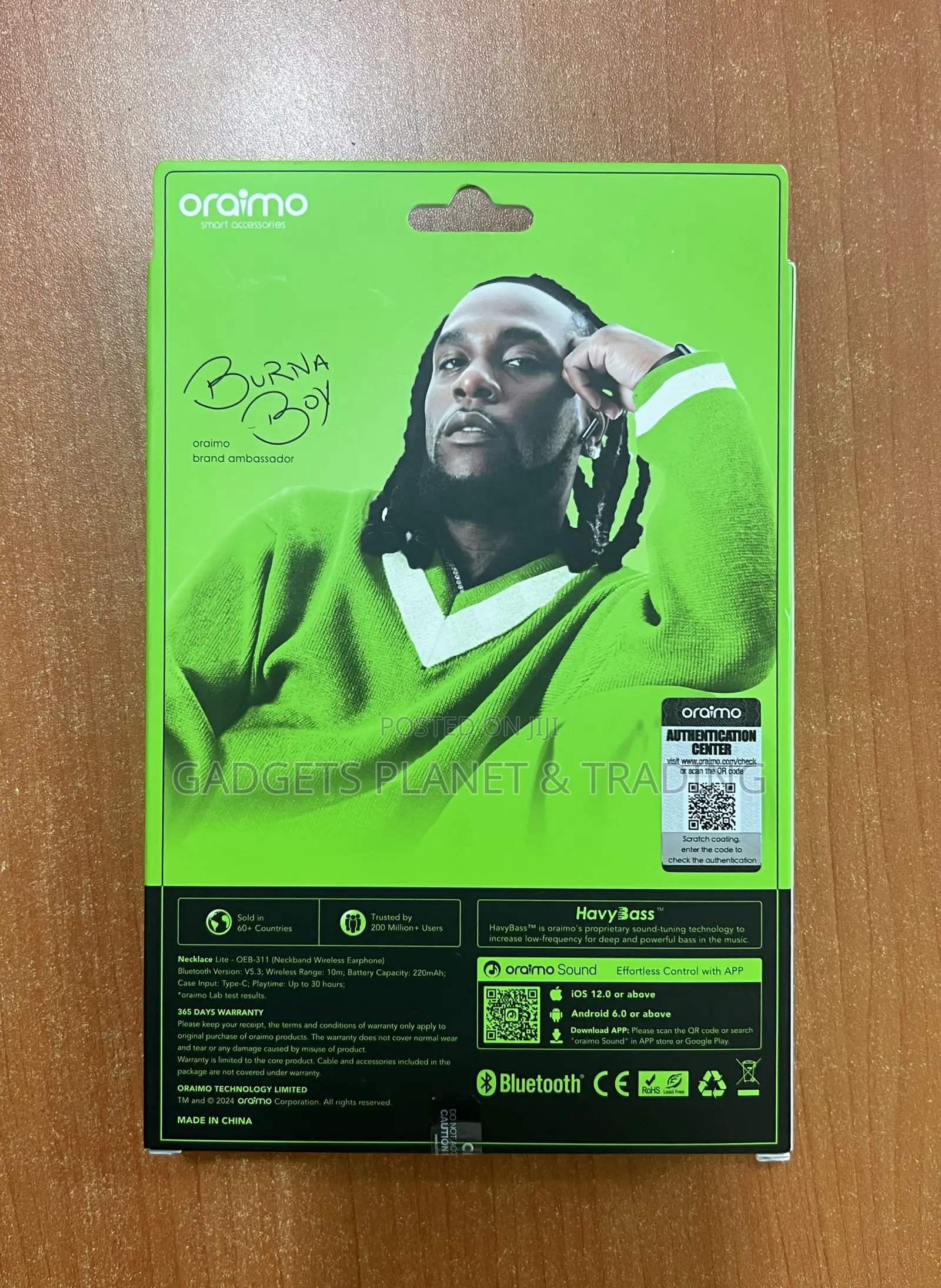 Oraimo Necklace Lite Call Vibrate Wireless Headset | Oeb-311