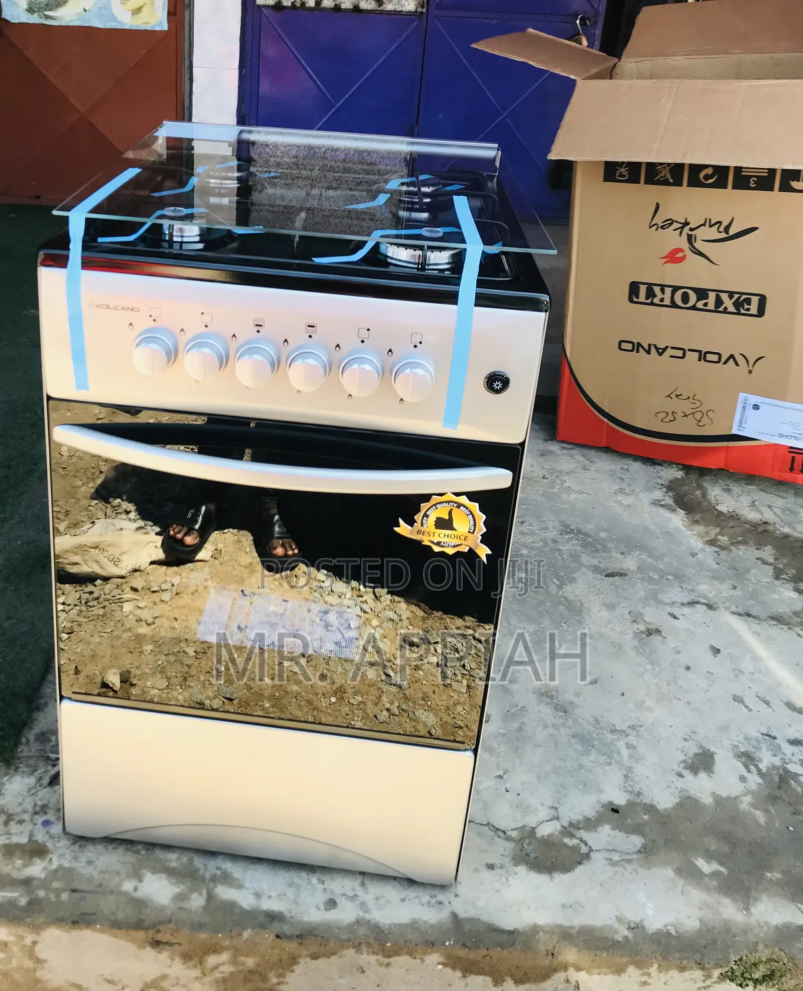 Order Unique Volcano Gas Oven 4 Burner(Gray) 