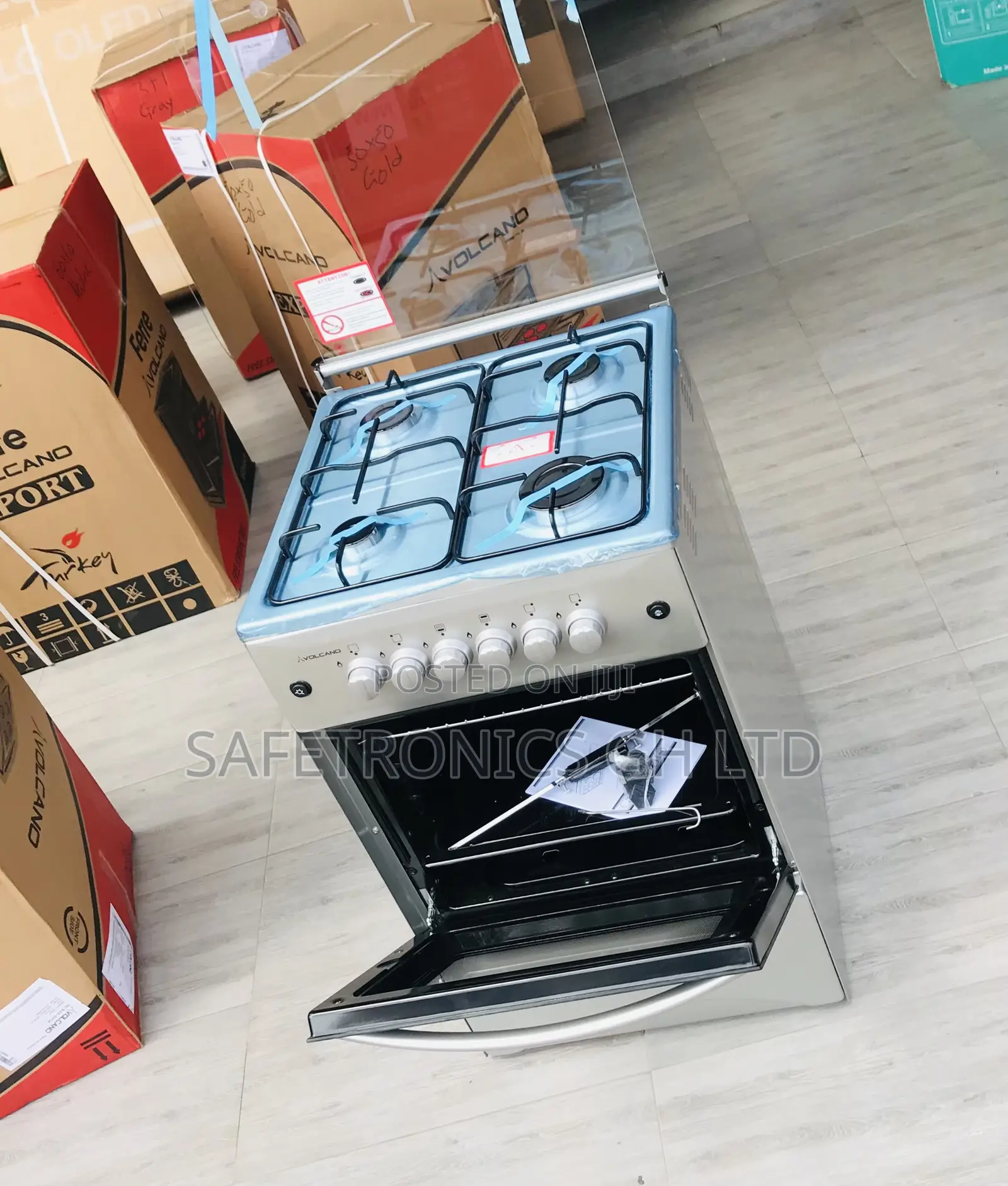 Authentic Gas Cooker 4 Burner Volcano 50by50