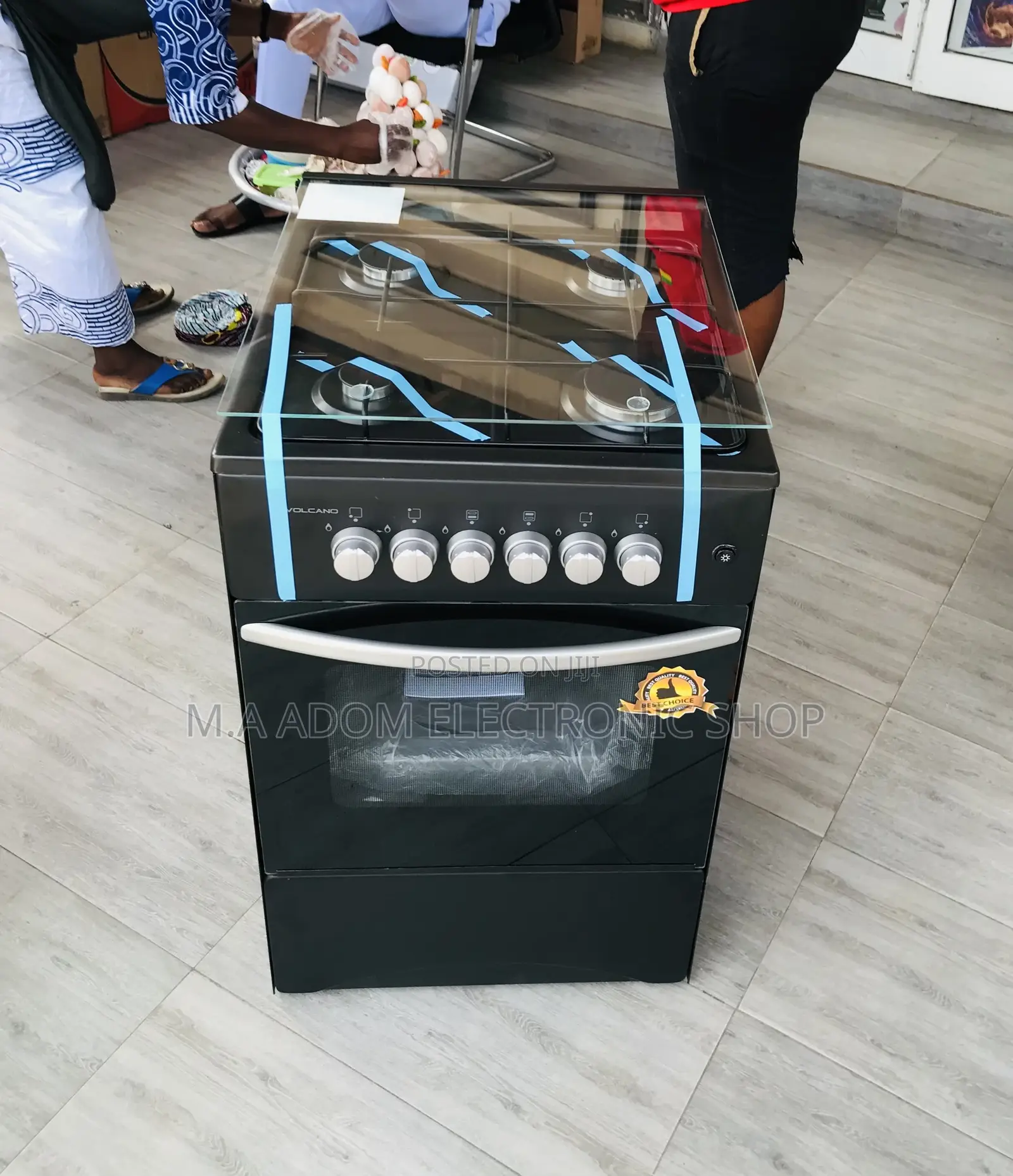 Order Volcano 50x50 Gas Oven 4 Burner(Black) 
