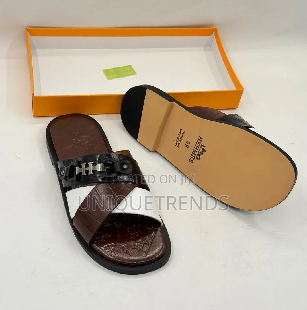 Hermes Original Leather Slippers