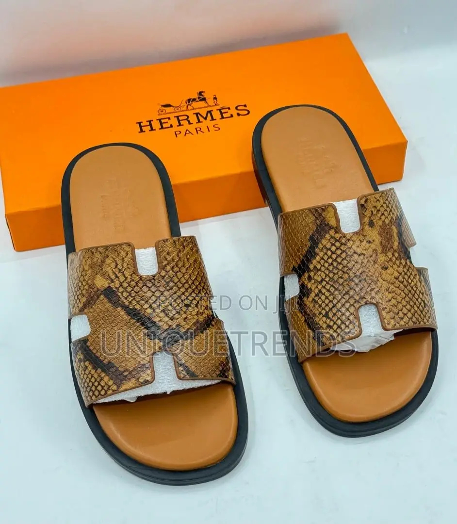 Hermes Original Leather Slippers