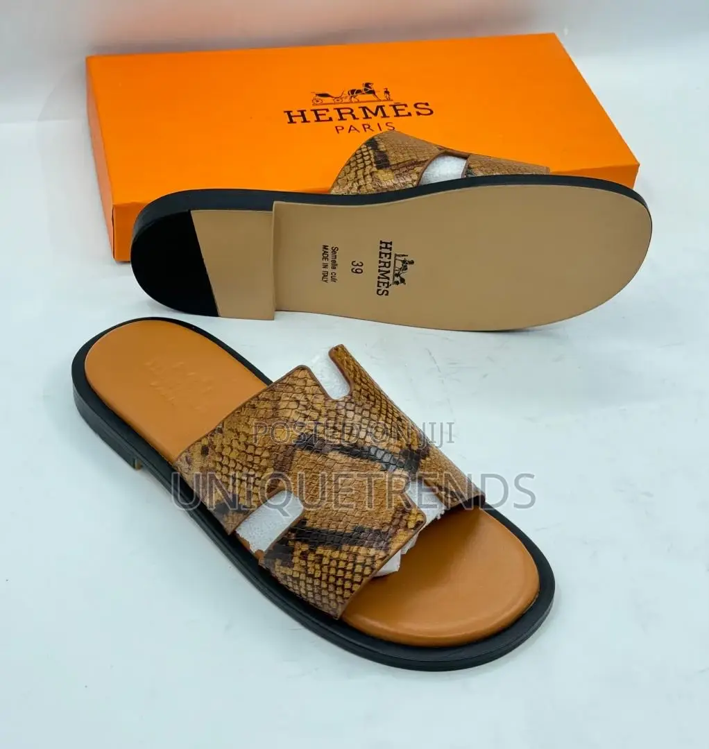 Hermes Original Leather Slippers