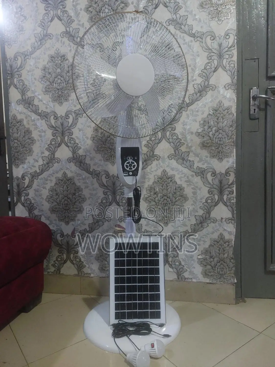 Rechargeable Fan With Solar Panel Bluetooth Speaker, Radio