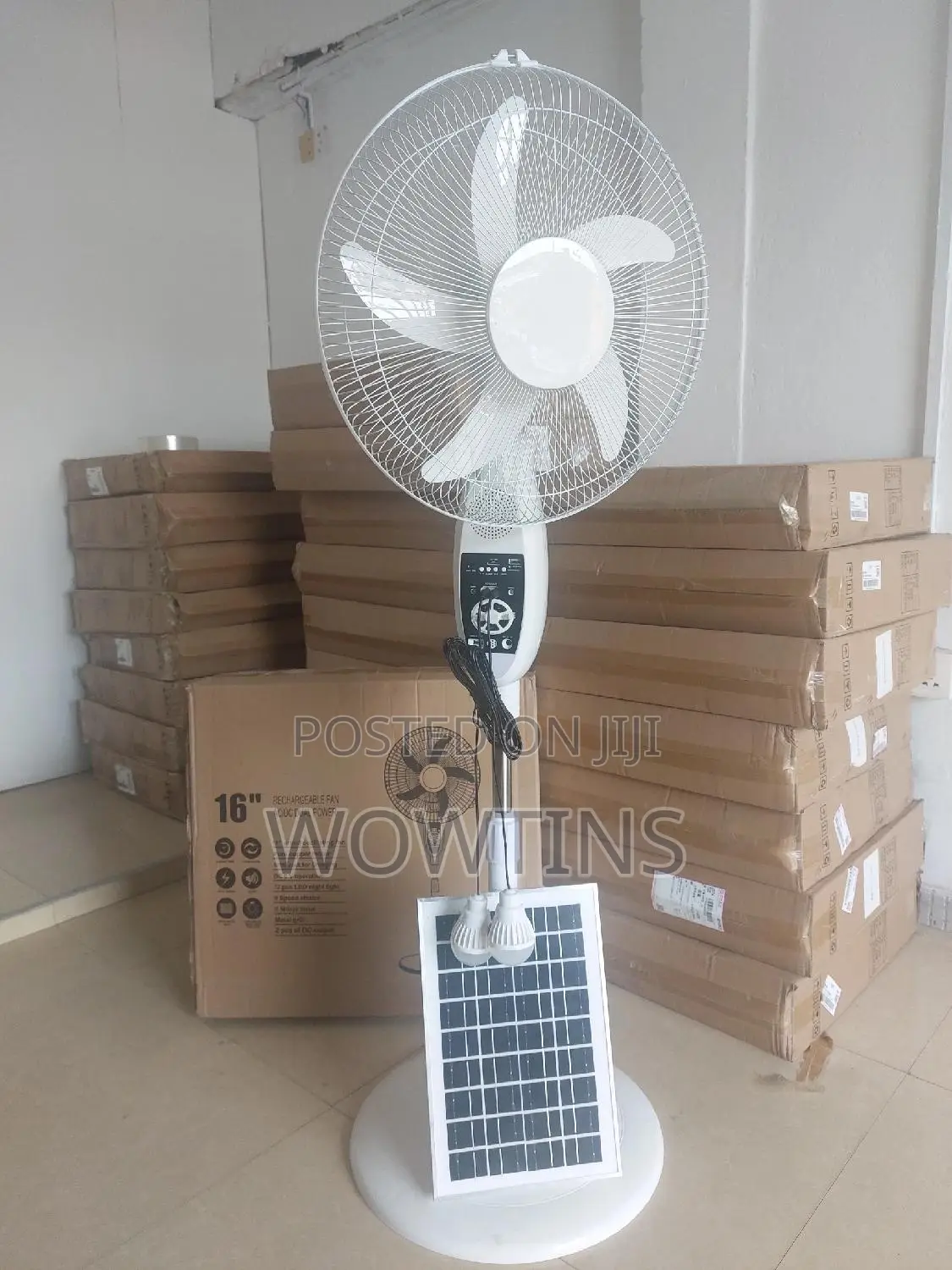 Rechargeable Fan With Solar Panel Bluetooth Speaker, Radio
