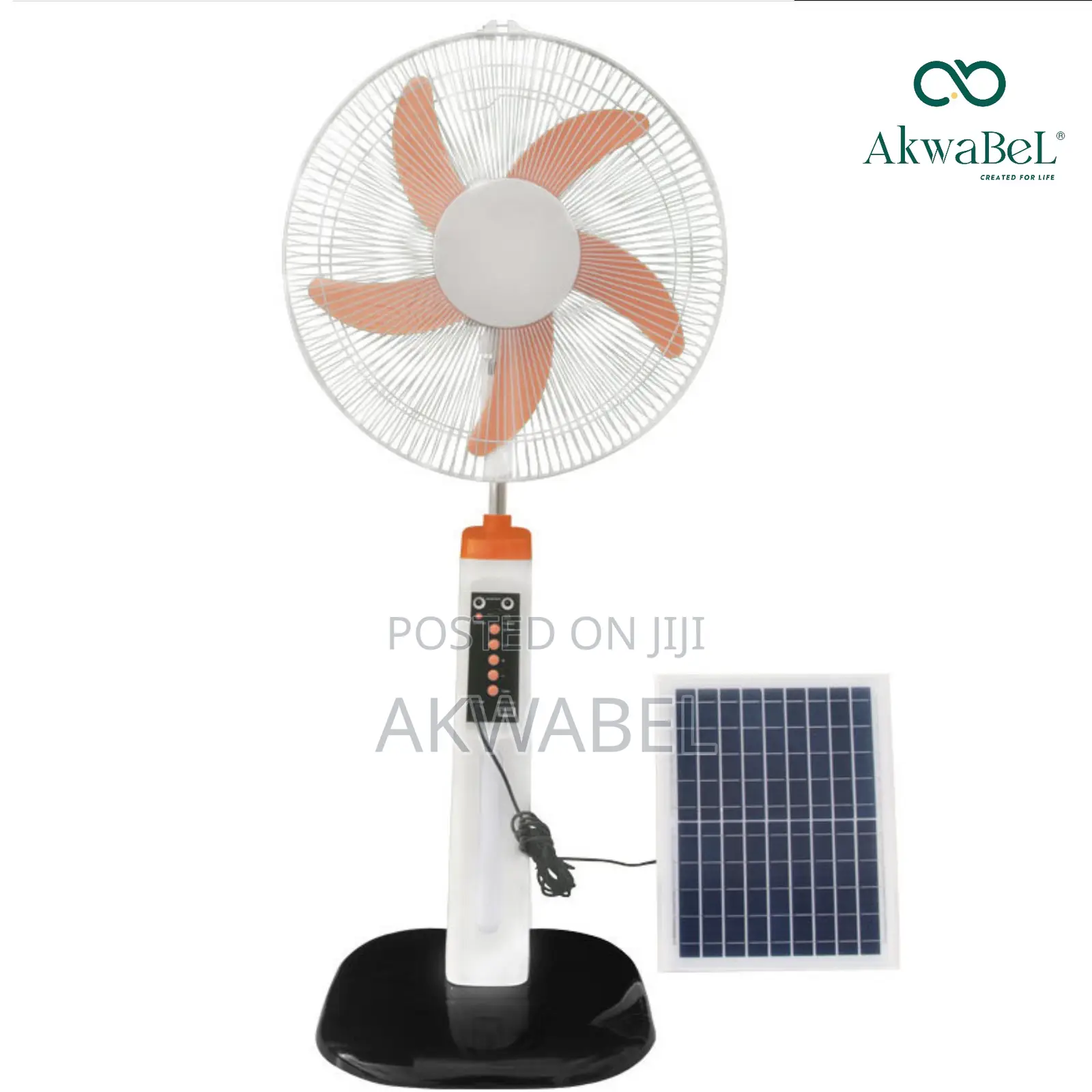 Rechargeable Solar Fan • Remote Controlled •16inch • Ac/Dc