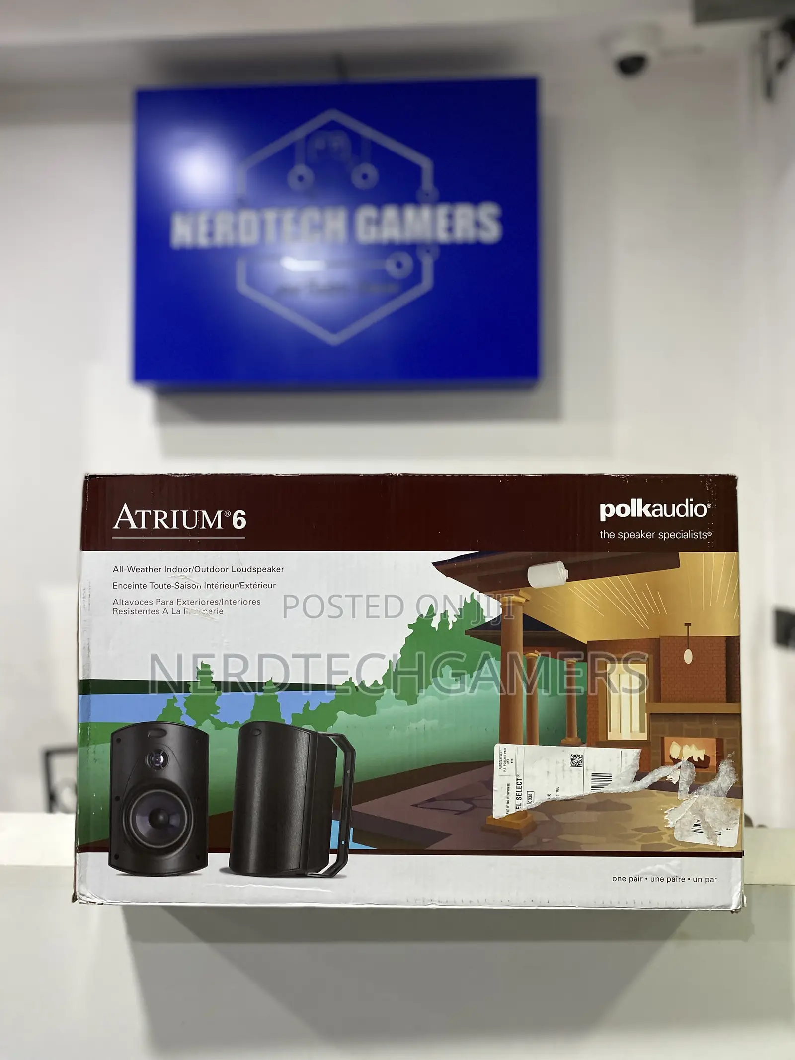 Polk Audio Atrium 6 Outdoor Speakers With Bass(Pair, Black)