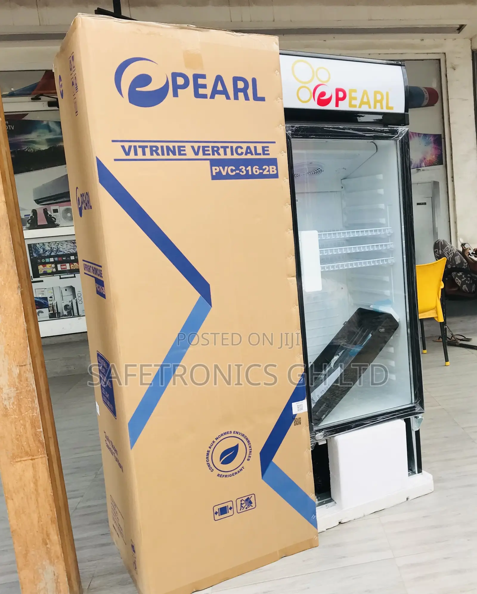 Valuable Pearl Singledoor Display Glass 238 Liters PVC-316