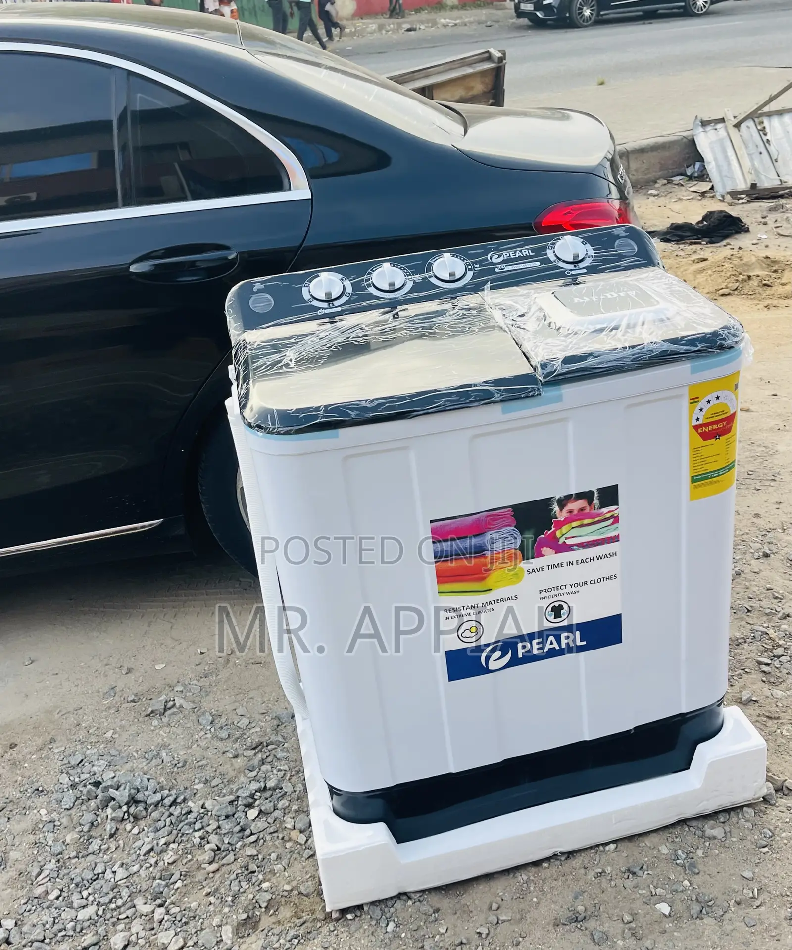 Twin Tub Electric Pearl Top Load Washing Machine.