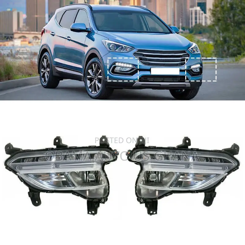 Hyundai Santafe 2017 Fog Light Santa Fe 2016 2017 2018 Foglight Led