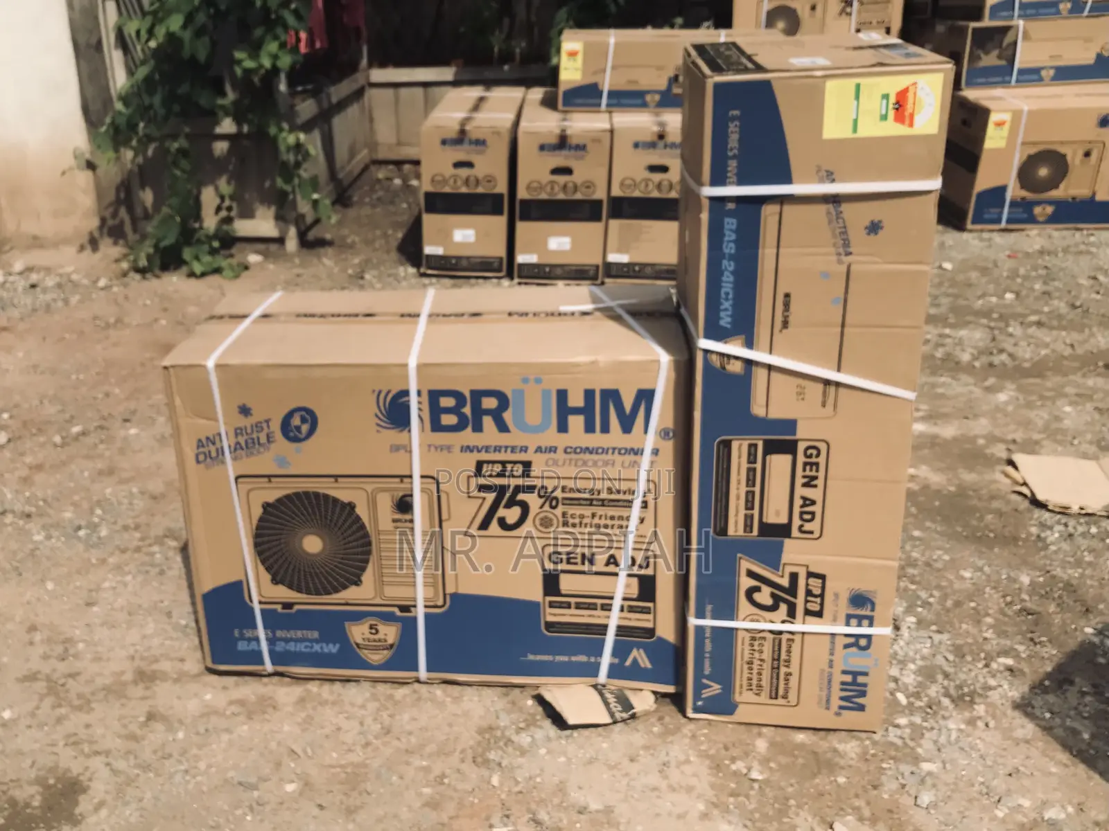 Fast Cooling Bruhm 1.5hp Non Inverter Electric Ac(R410).