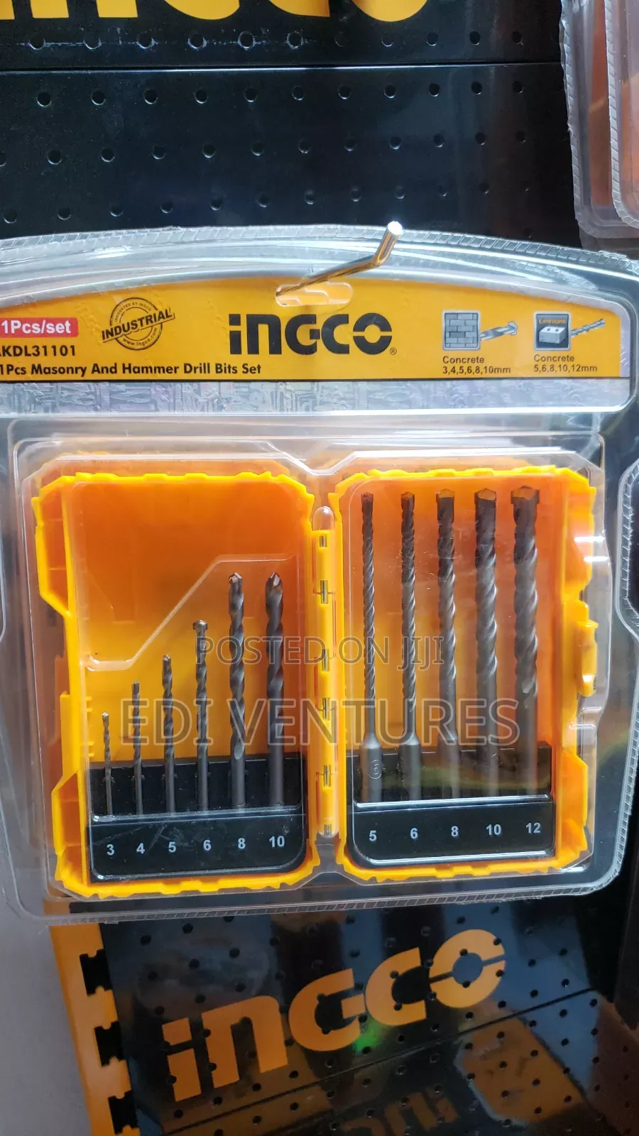 INGCO.11PCS Masonry and 
Hammer Drill Bits Set - AKDL31101