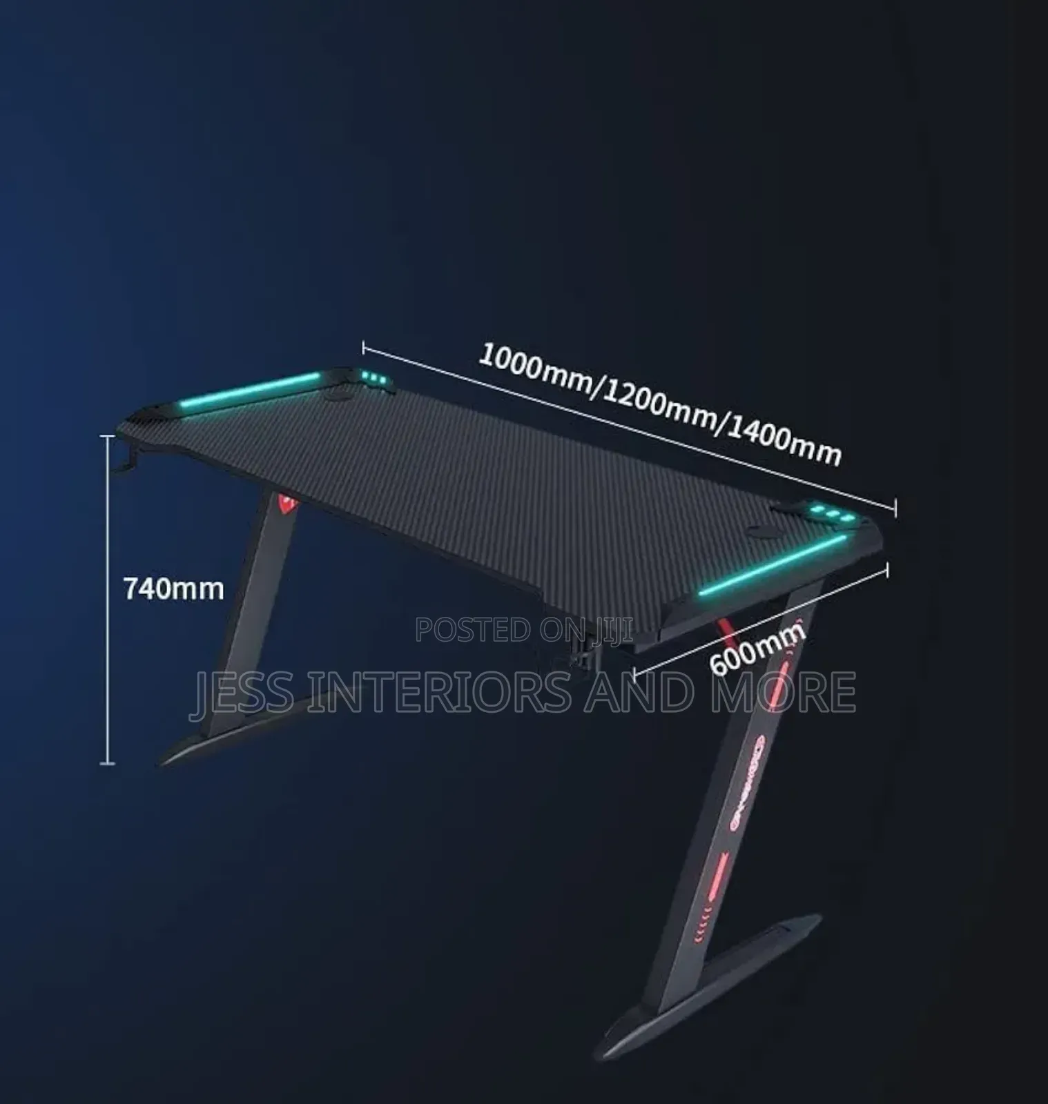 Gaming Desk "Z" With RGB Led Lights