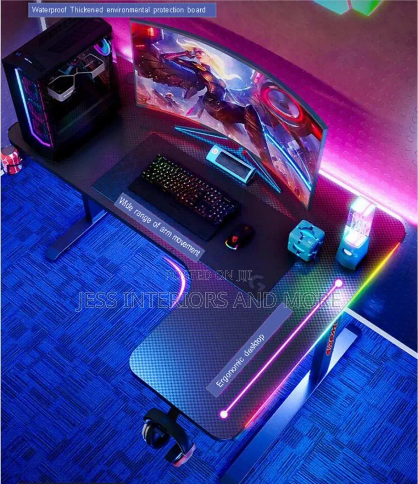Computer Desk RGB Led(L-Shaped)