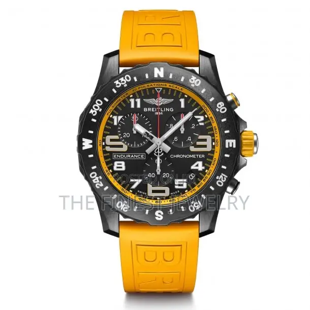 Breitling Professional Endurance Yellow Rubber Strap Watch