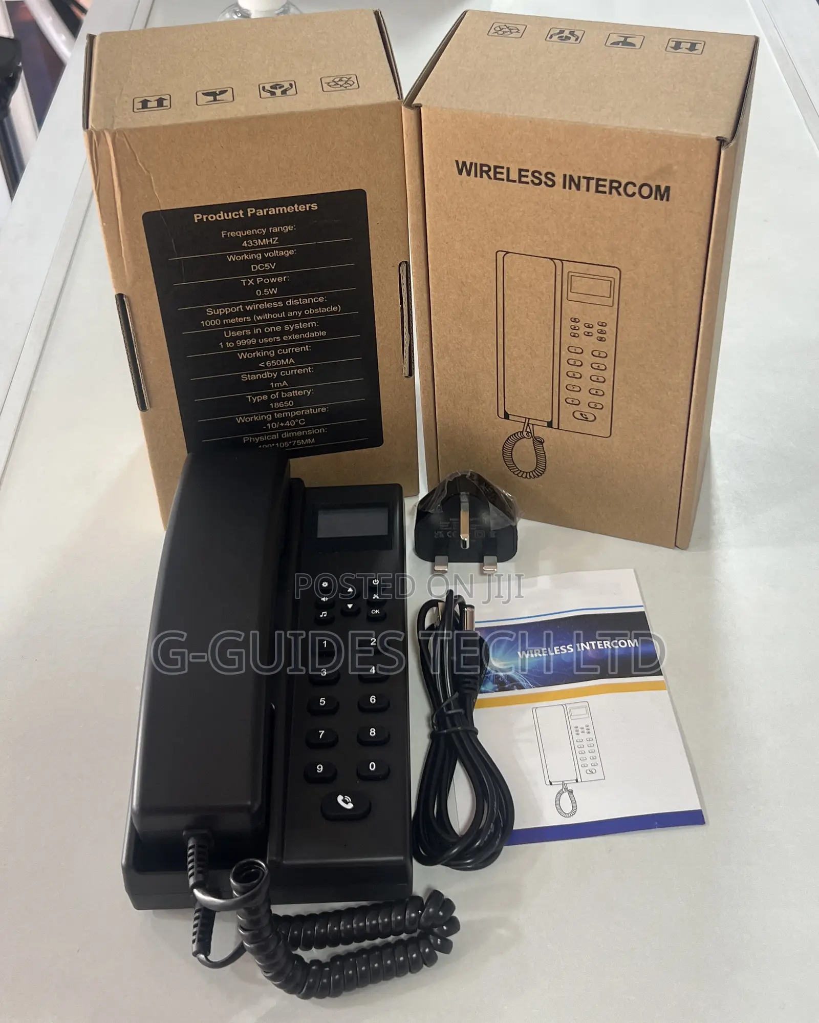 1km Wireless Intercom Phone With Screen