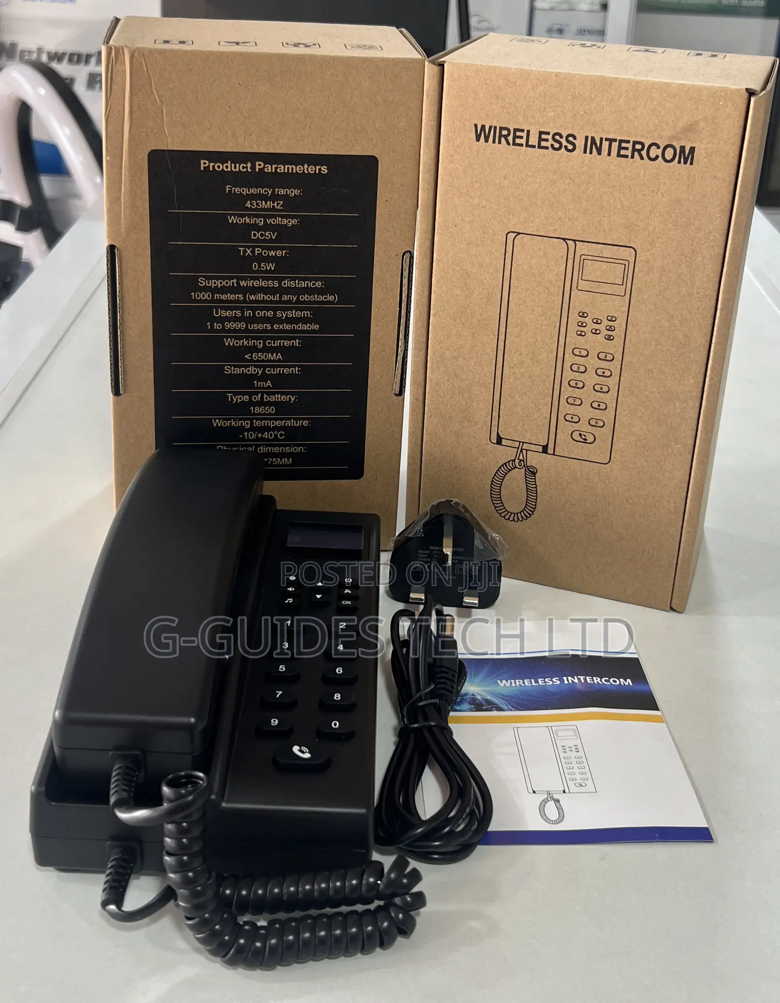 1km Wireless Intercom Phone With Screen