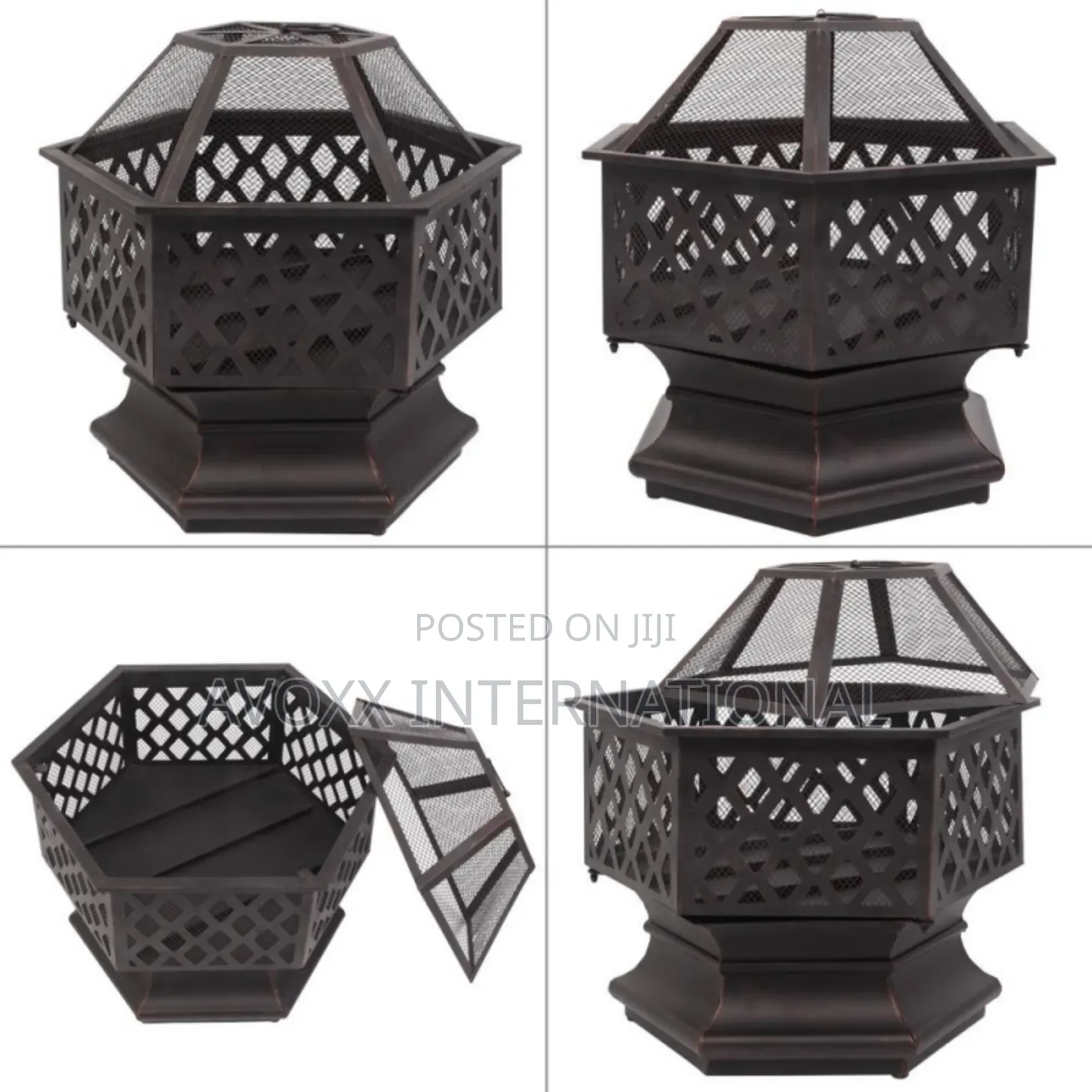 Zimtown 22 Inch Fire Pit Wood Burning Bonfire Firebowl