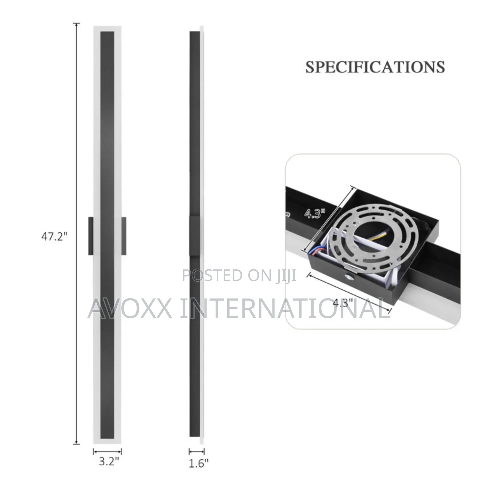 Eljan New Upgrade Iron Outdoor LED Wall Light W/ Back Plate
