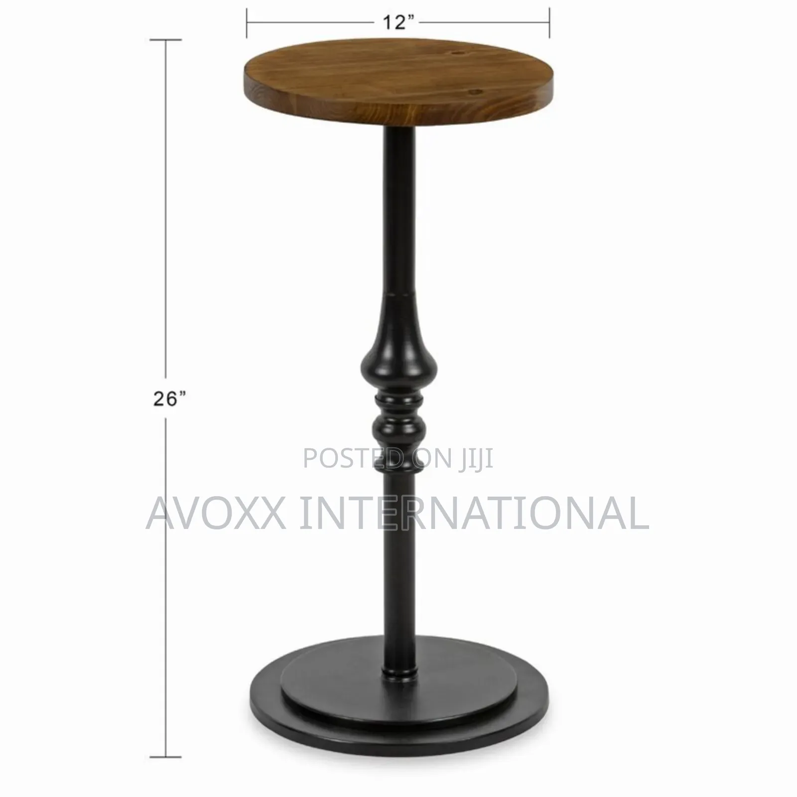 Parodi 26'' Tall Solid Wood Pedestal End Table