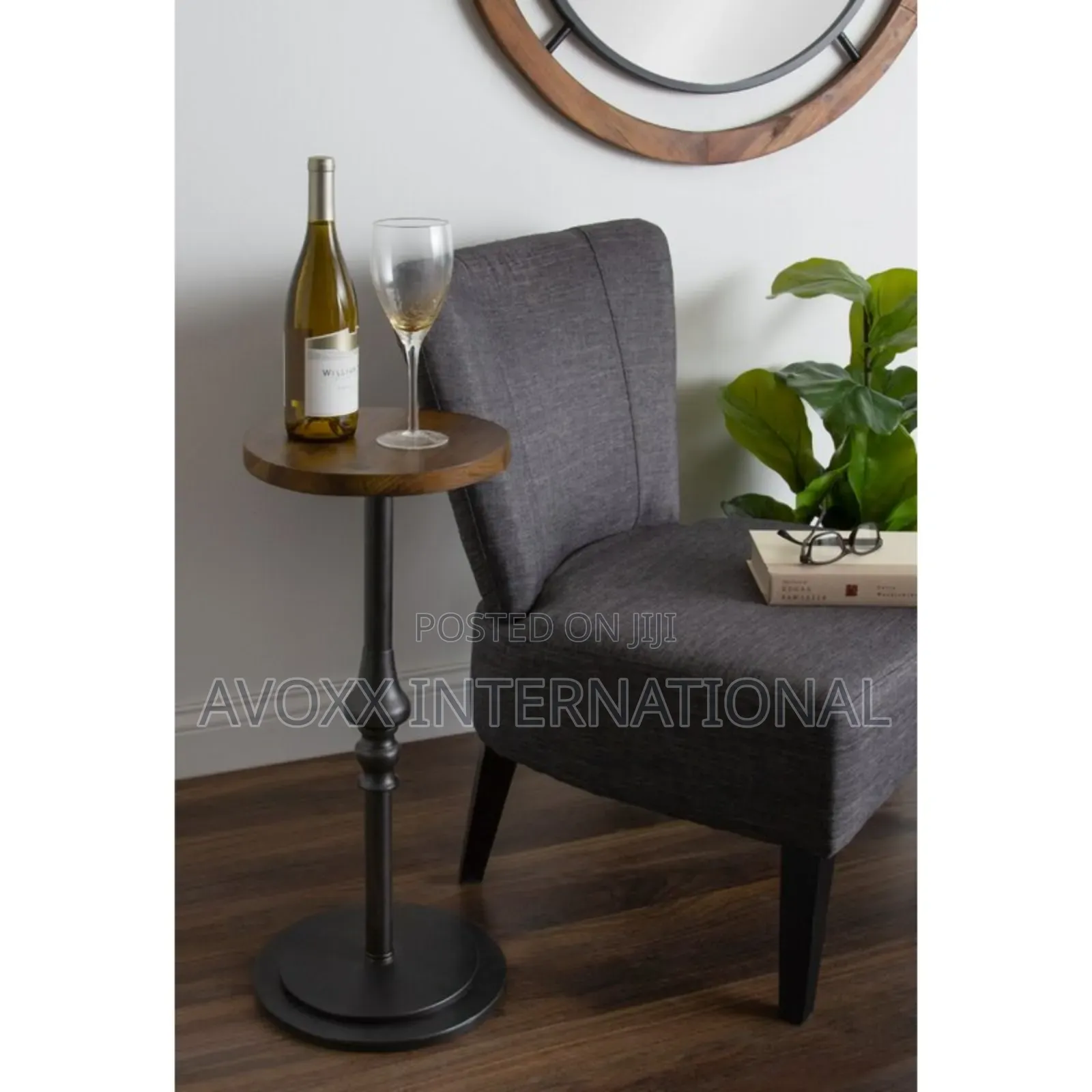 Parodi 26'' Tall Solid Wood Pedestal End Table
