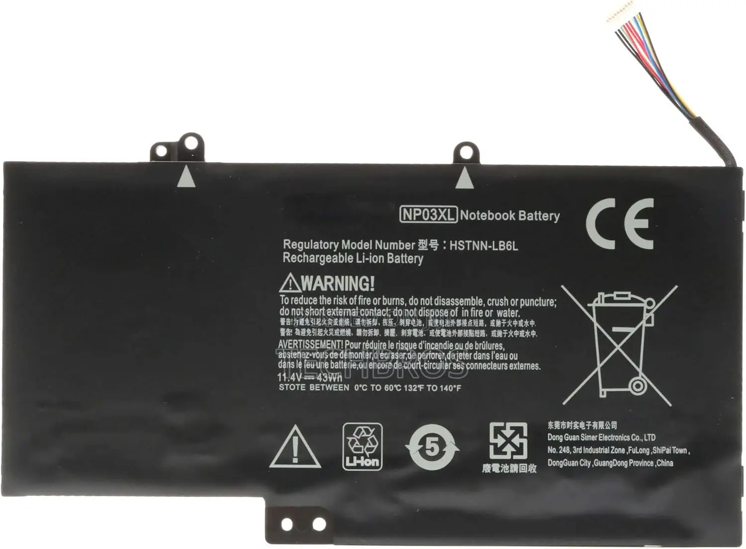 Original HP Battery Pavilion X360 13 and Envy 15 -NP03XL