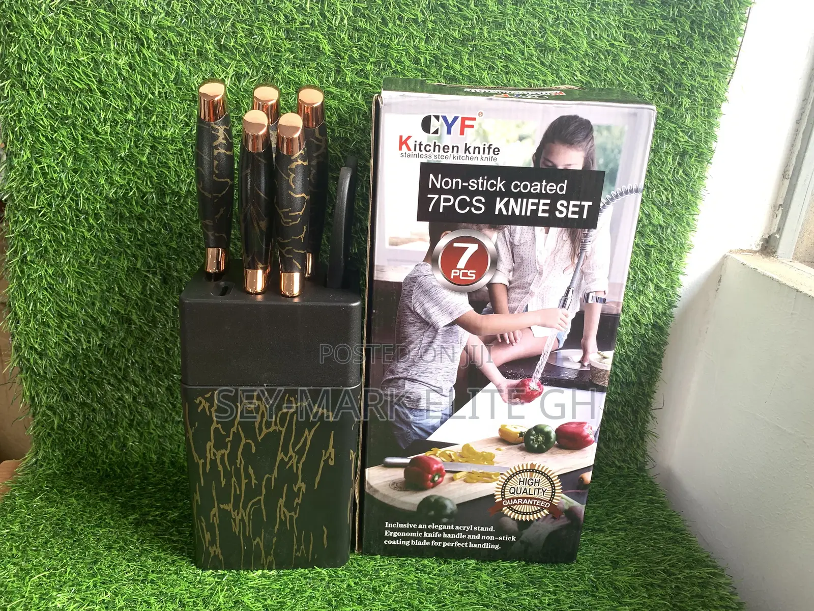 7pcs Non Stick Coated Knife Set