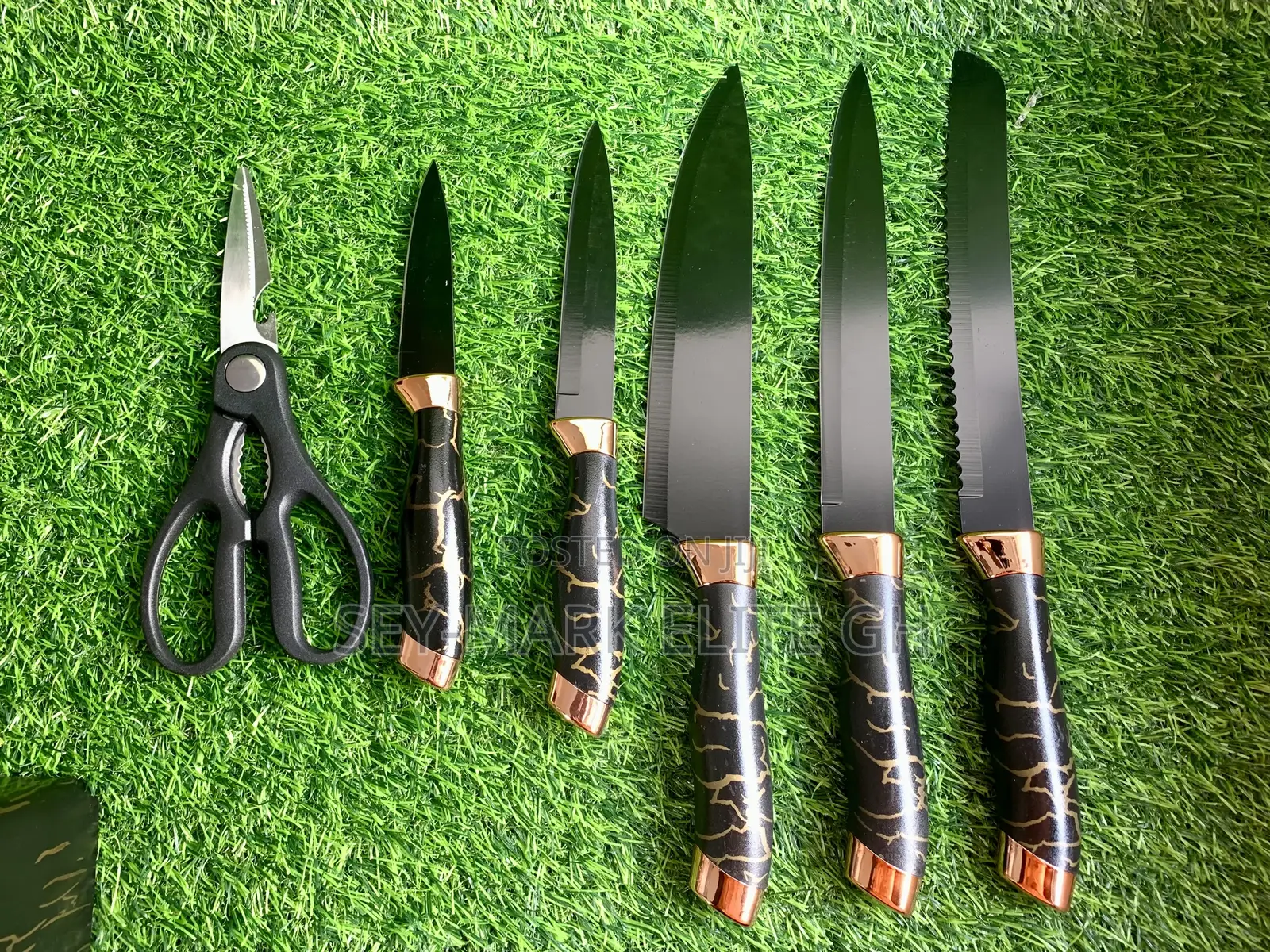 7pcs Non Stick Coated Knife Set