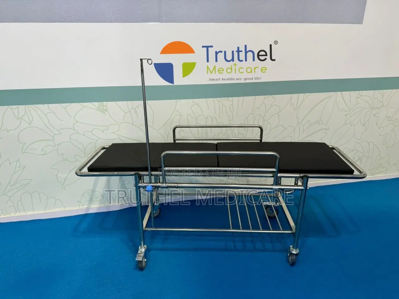 Hospital Patient Trolley (Stainless Castored)