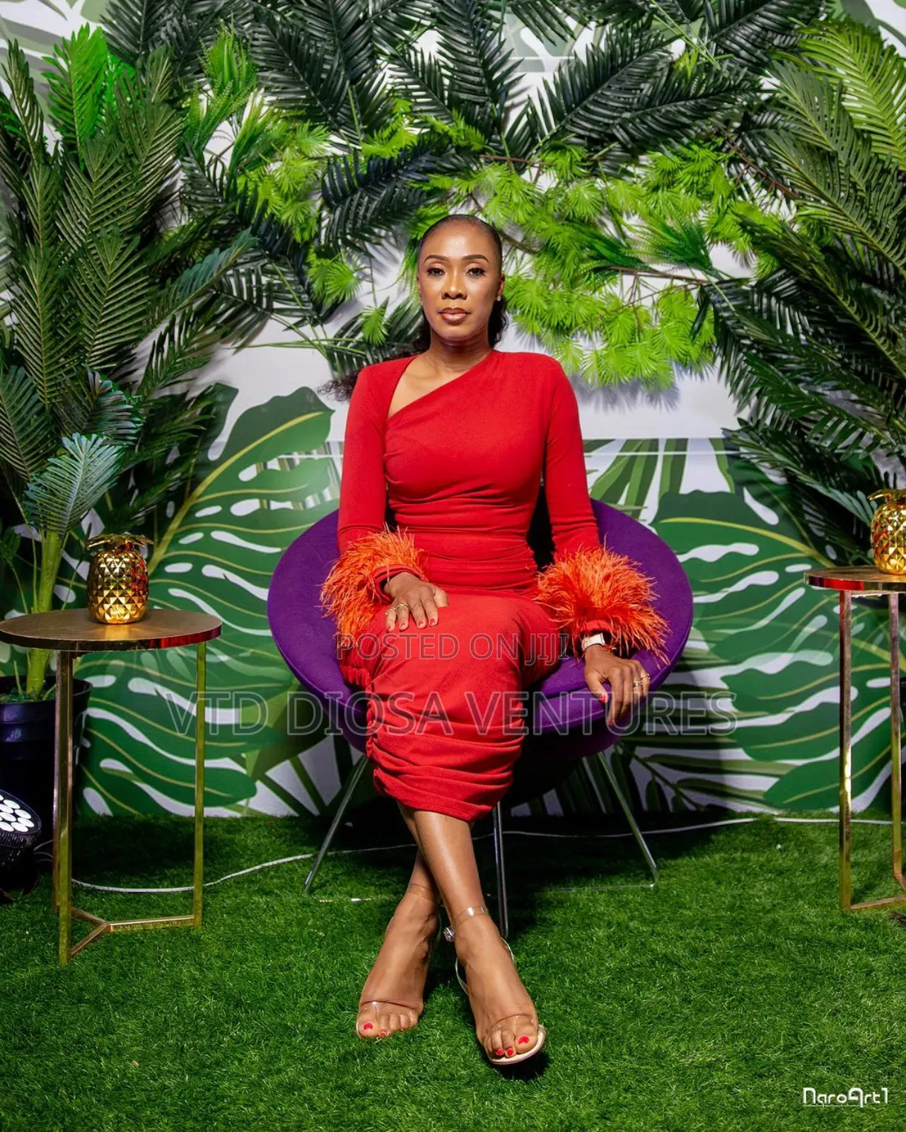 Red Ruched Dress