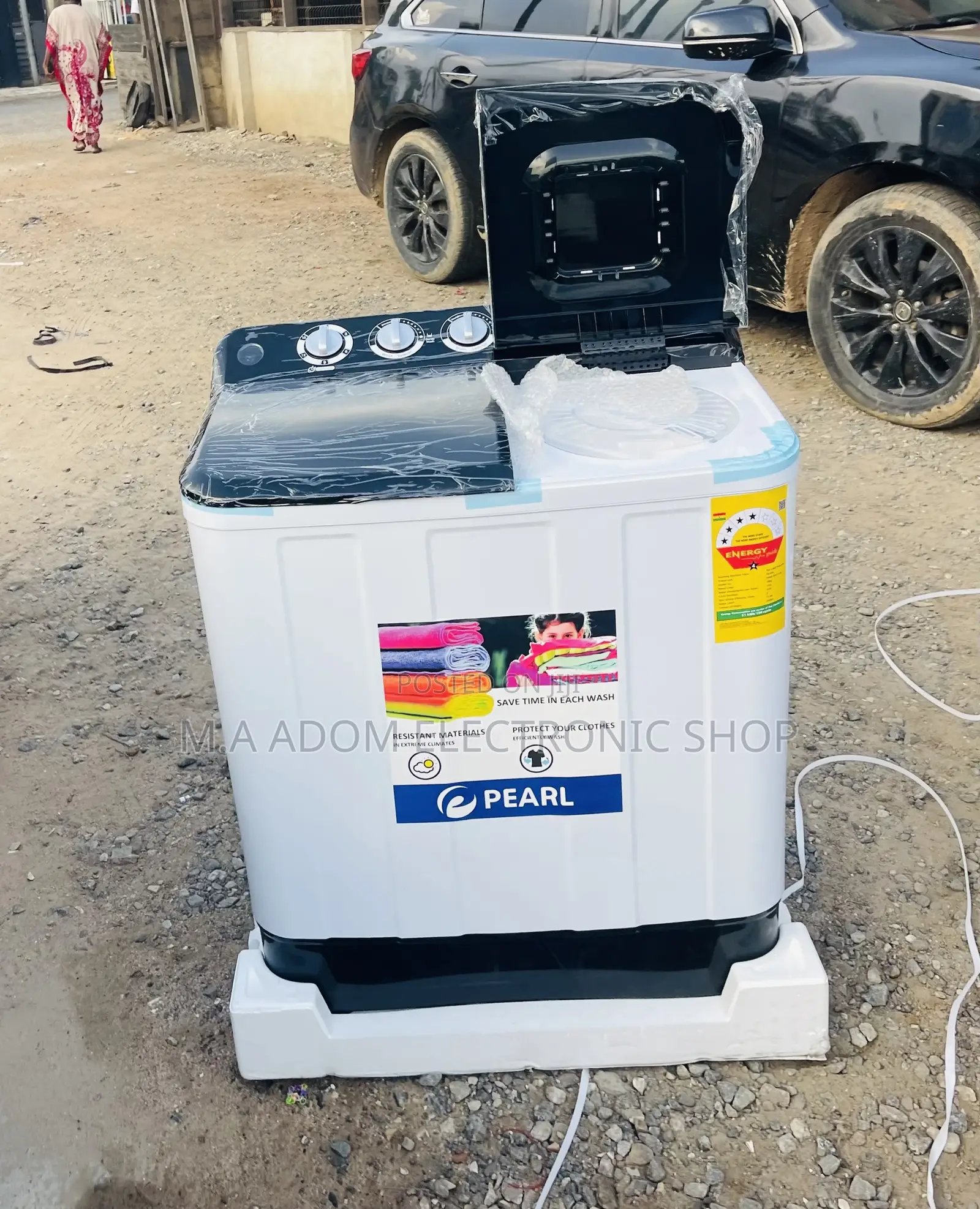 Pearl Twin Tub Electric Washing Machine With Spin Dry.